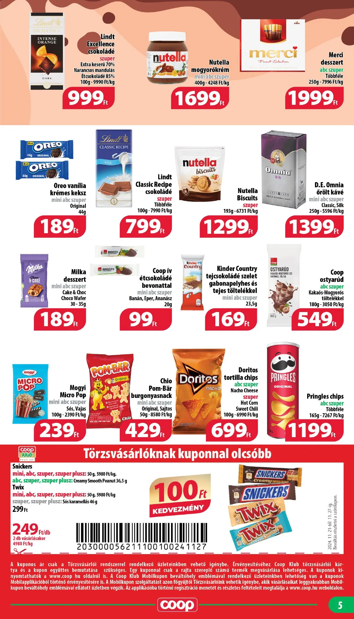 Coop akciós újság Nyírzem 11.21–11.27 – 5. oldal