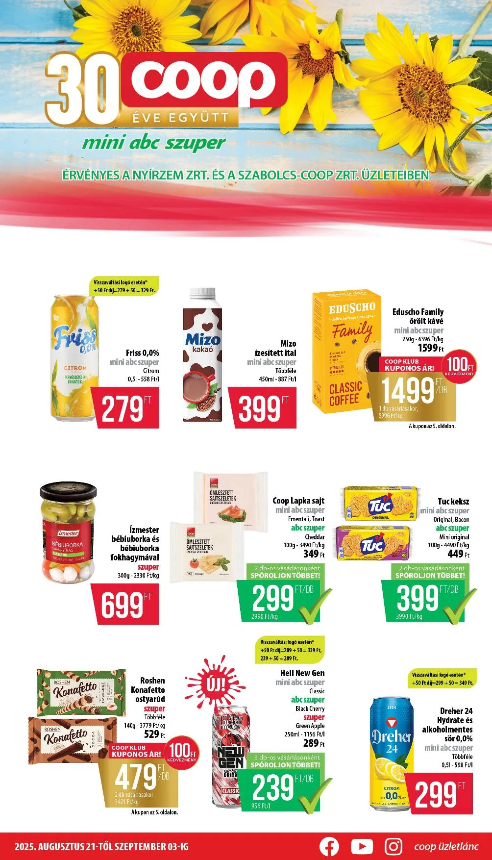 Coop akciós újság Nyírzem 08.21–09.03