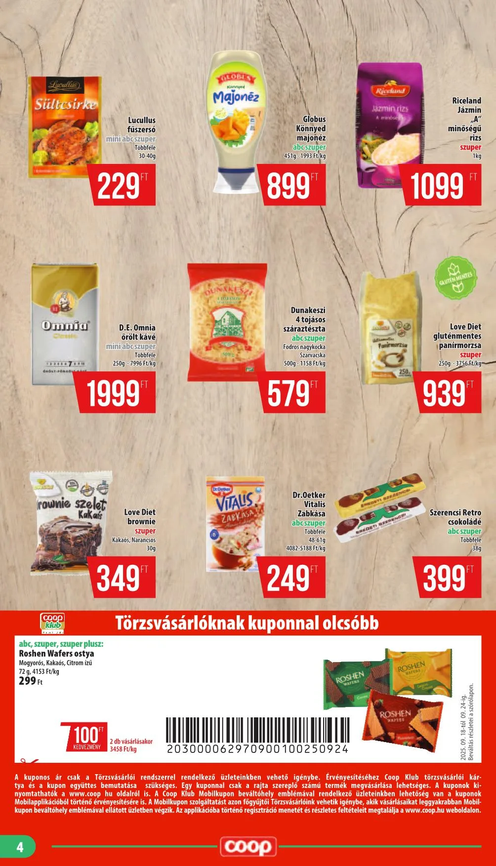 Coop akciós újság Nyírzem 09.18–09.24 – 4. oldal