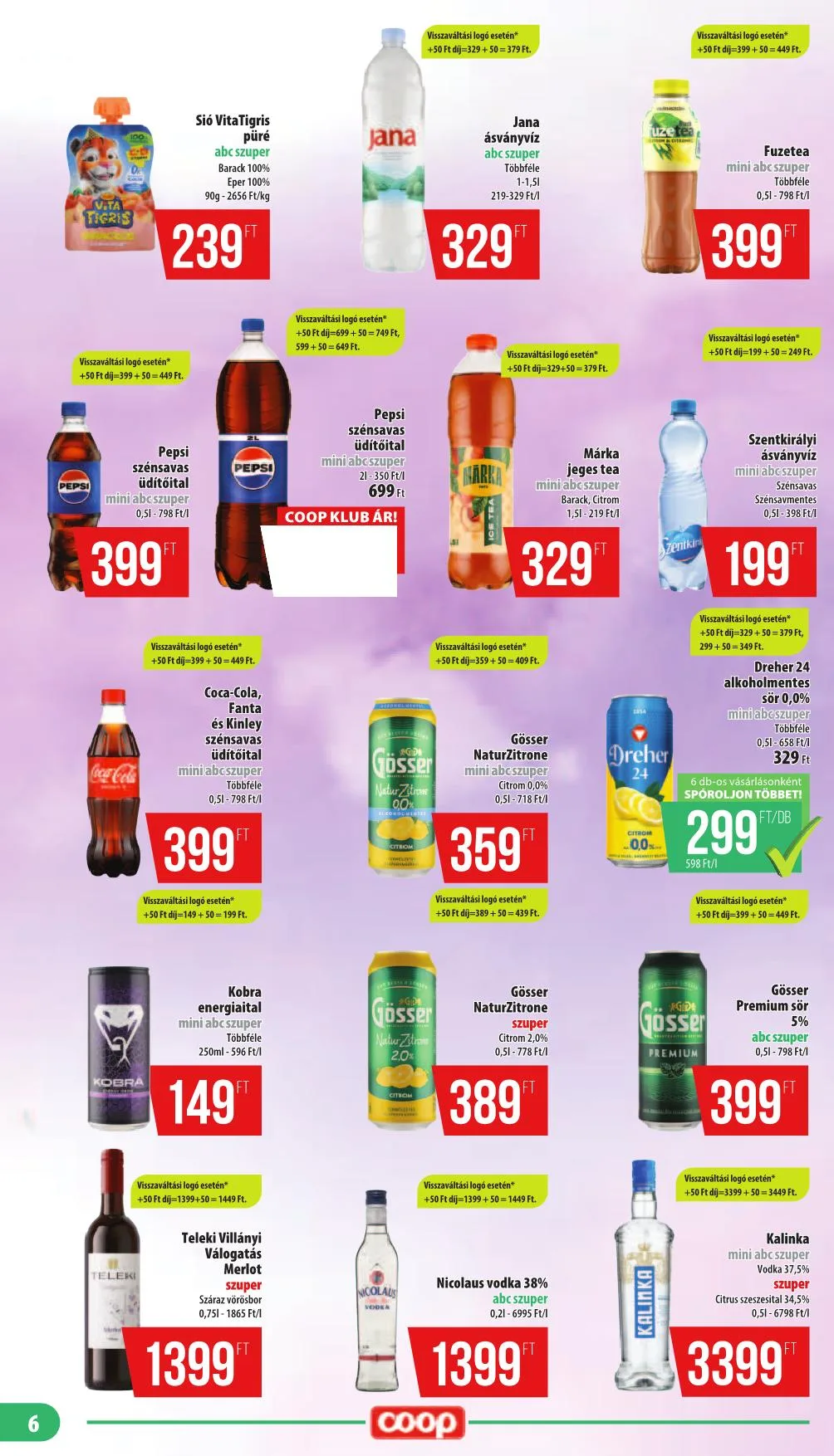 Coop akciós újság Nyírzem 09.18–09.24 – 6. oldal