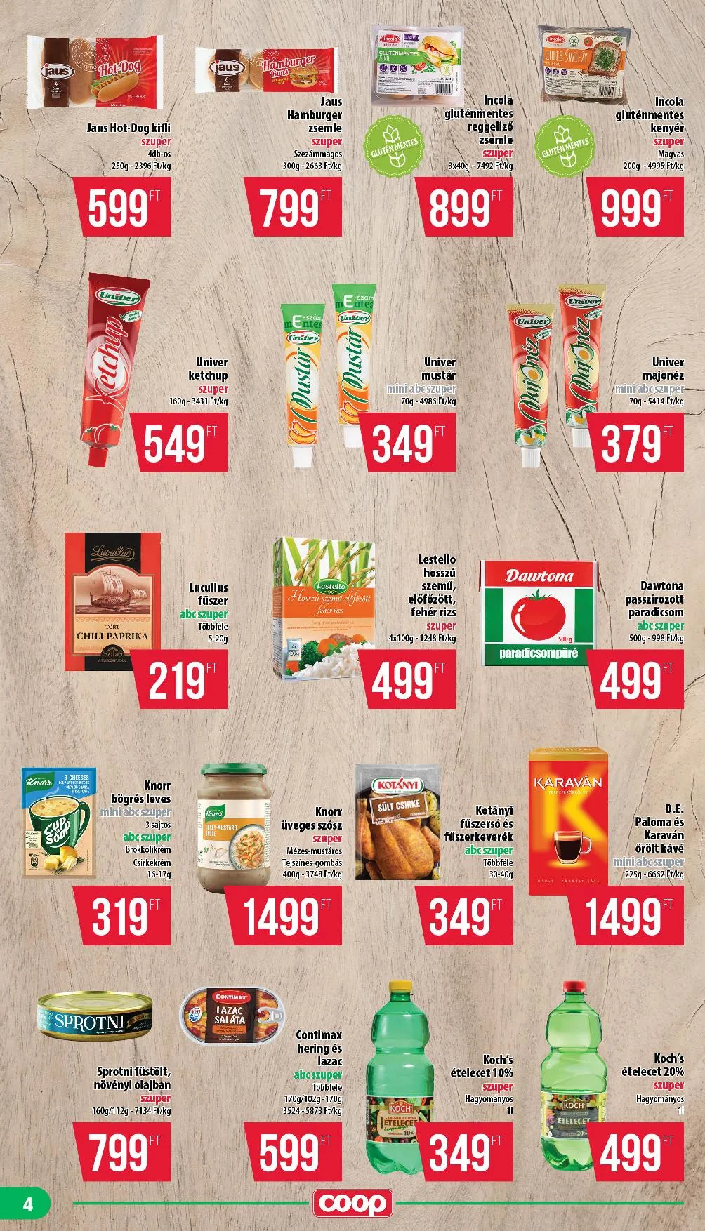 Coop akciós újság Nyírzem 10.16–10.22 – 4. oldal