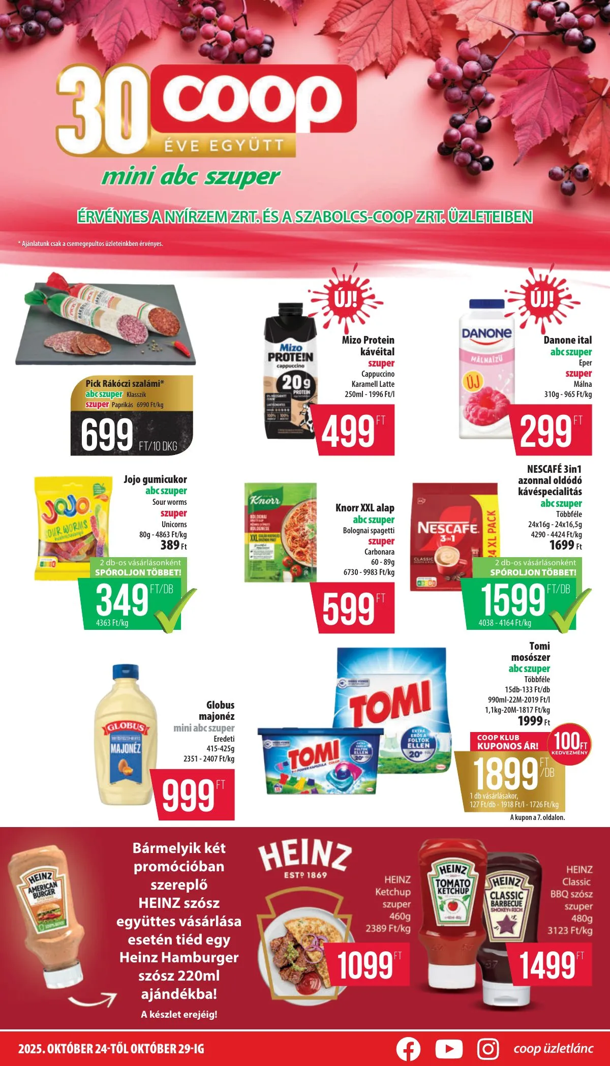 Coop akciós újság Nyírzem 10.24–10.29