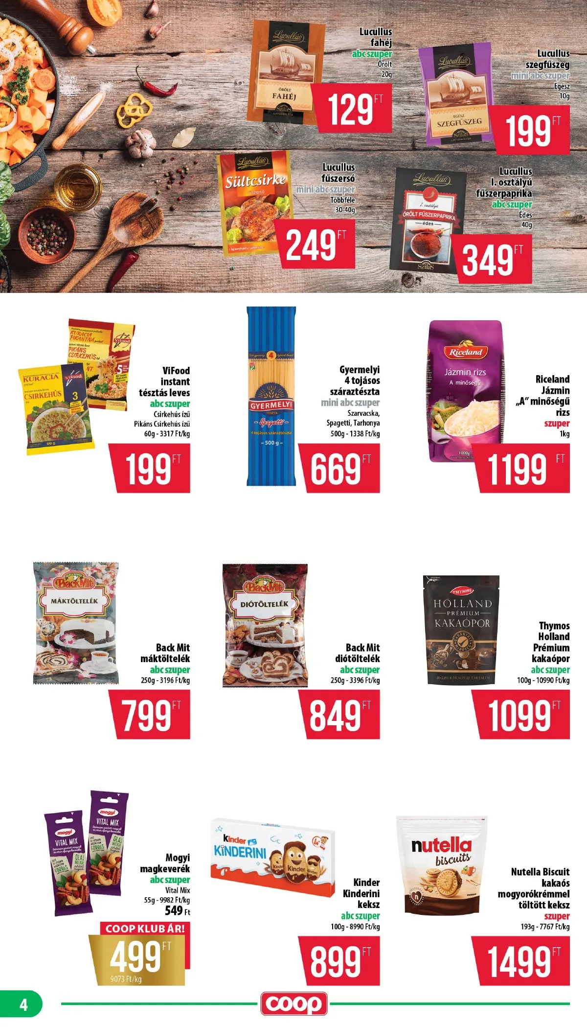 Coop akciós újság Nyírzem 12.11–12.17 – 4. oldal