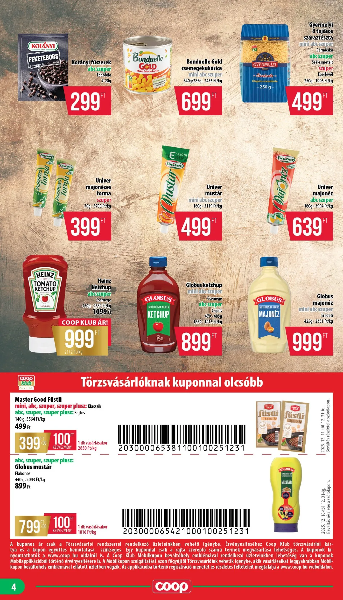 Coop akciós újság Nyírzem 12.18–12.31 – 4. oldal