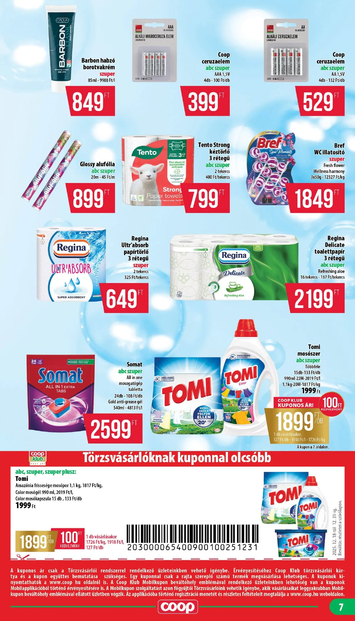 Coop akciós újság Nyírzem 12.18–12.31 – 7. oldal