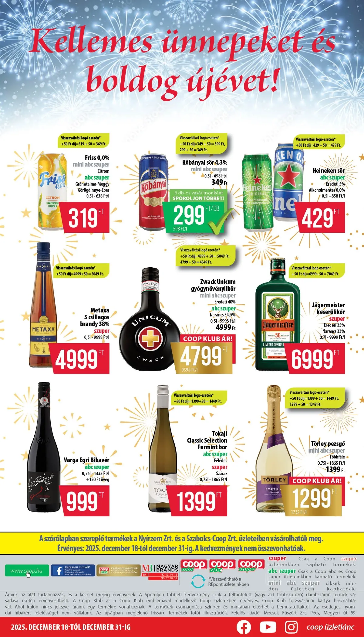 Coop akciós újság Nyírzem 12.18–12.31 – 8. oldal