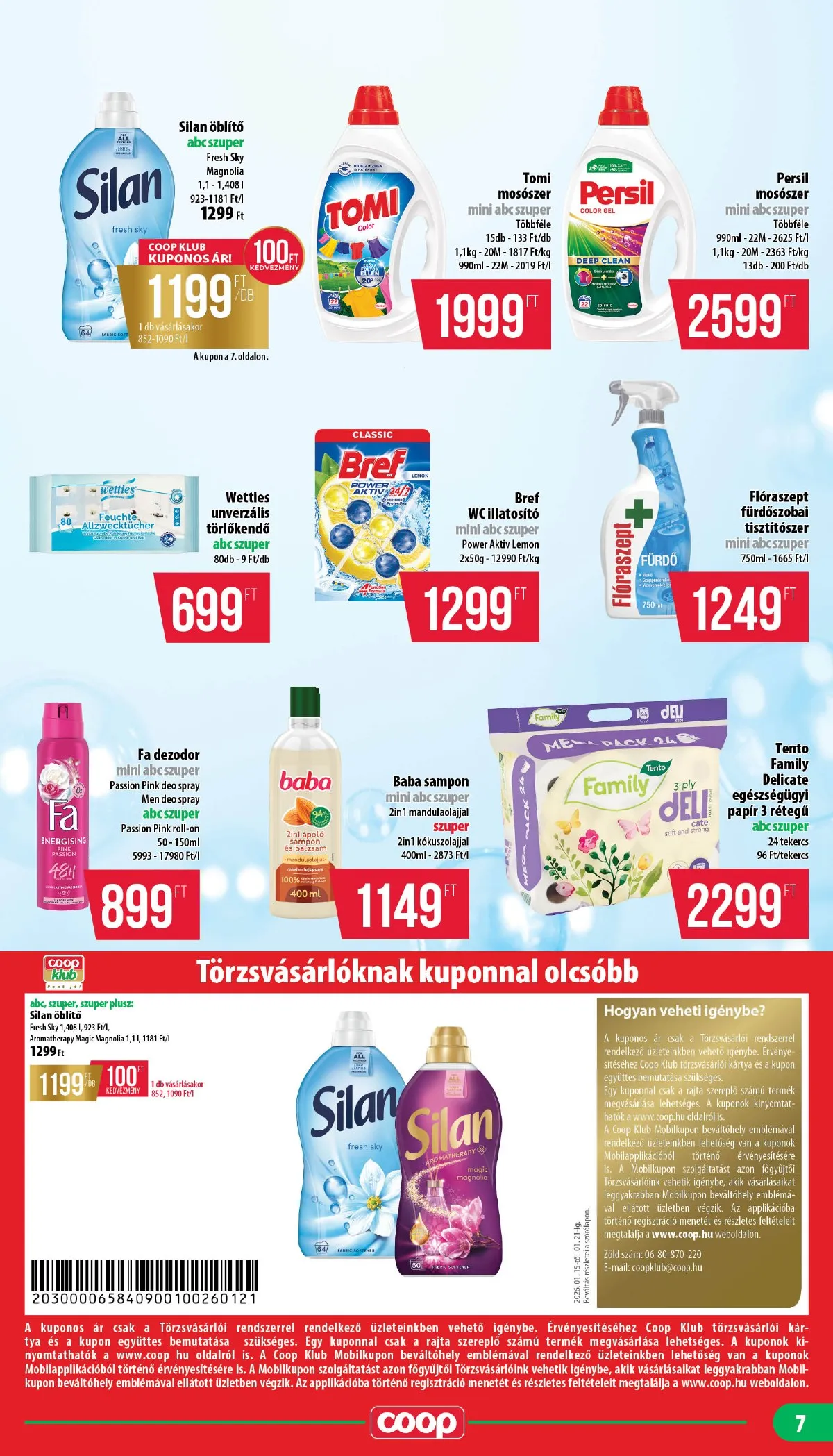 Coop akciós újság Nyírzem 01.15–01.21 – 7. oldal