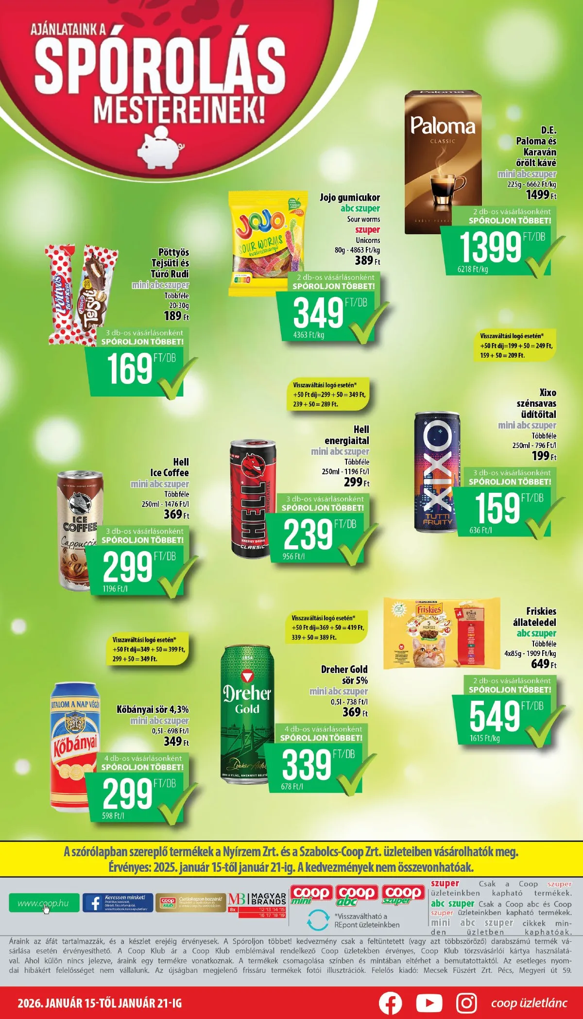Coop akciós újság Nyírzem 01.15–01.21 – 8. oldal