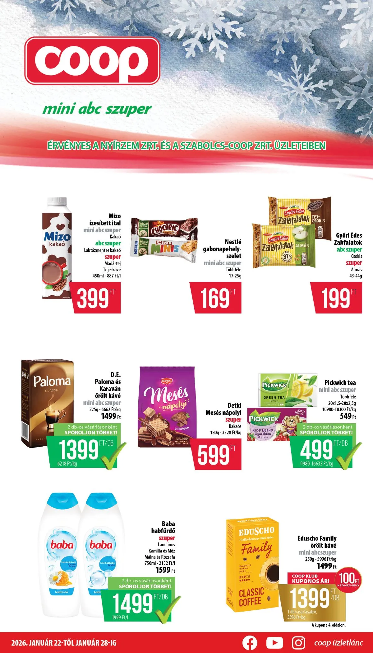 Coop akciós újság Nyírzem 01.22–01.28