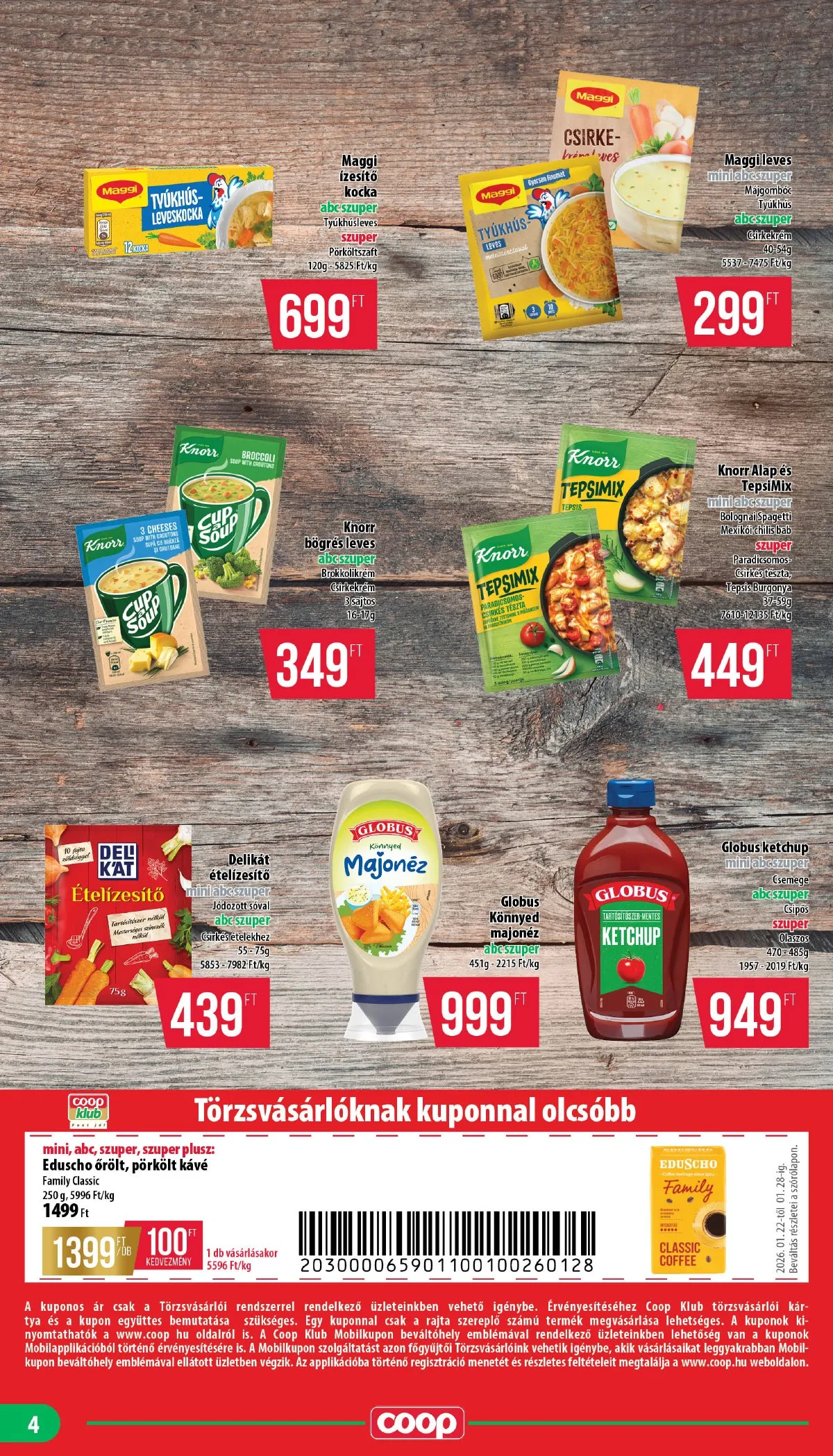 Coop akciós újság Nyírzem 01.22–01.28 – 4. oldal