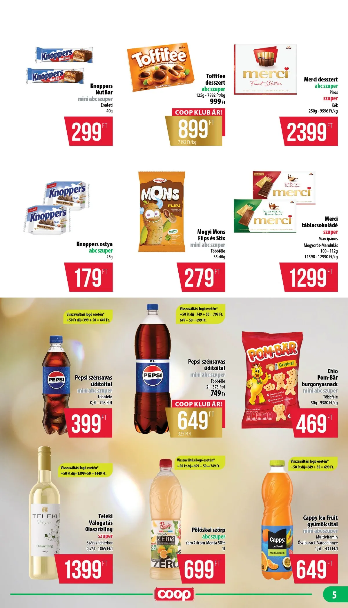 Coop akciós újság Nyírzem 01.22–01.28 – 5. oldal