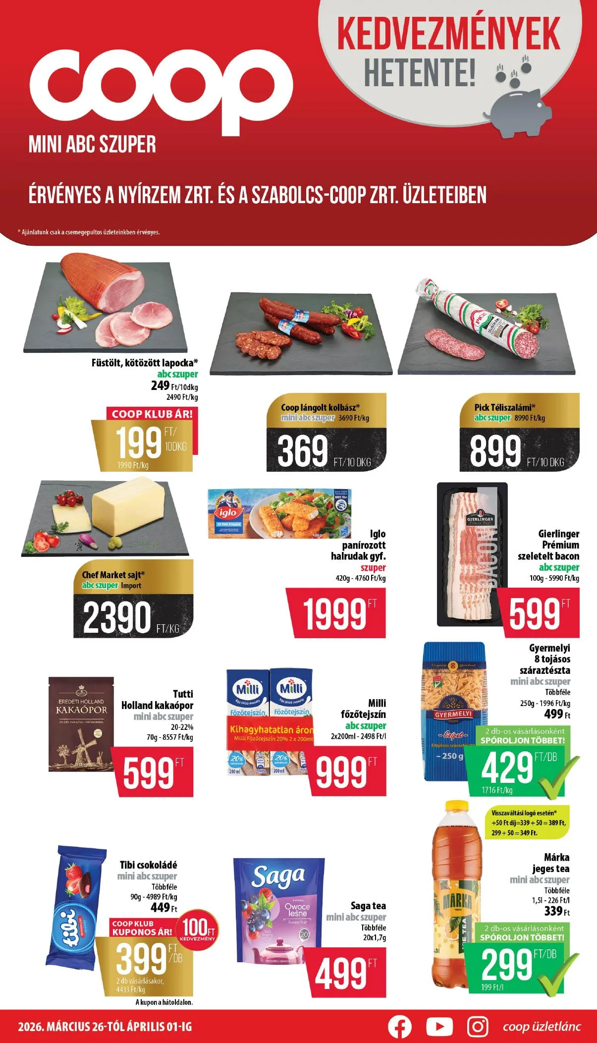 Coop akciós újság Nyírzem 03.26–04.01