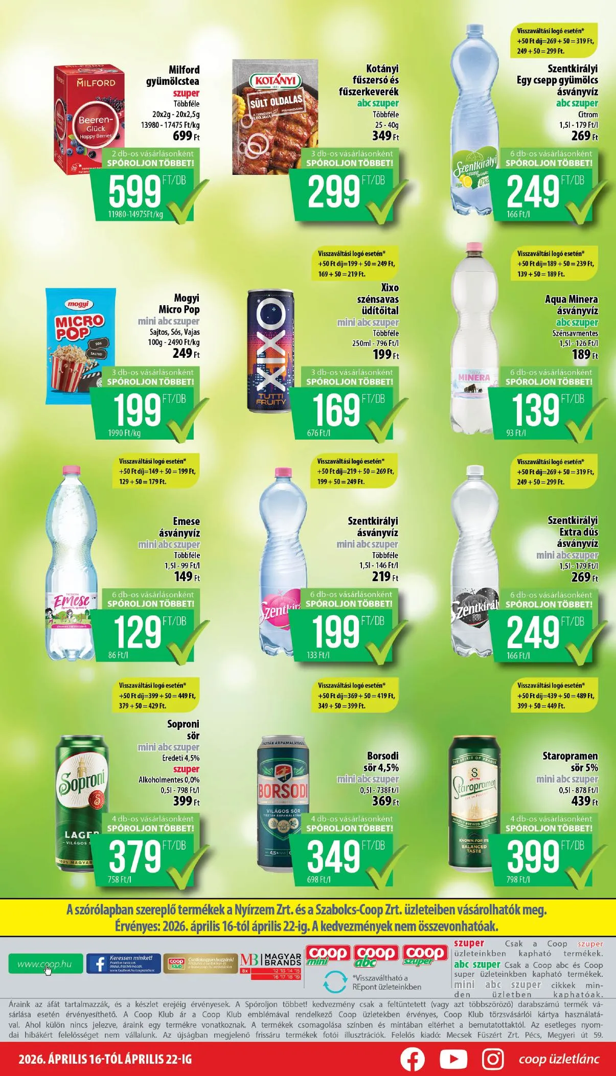 Coop akciós újság Nyírzem 04.16–04.22 – 8. oldal