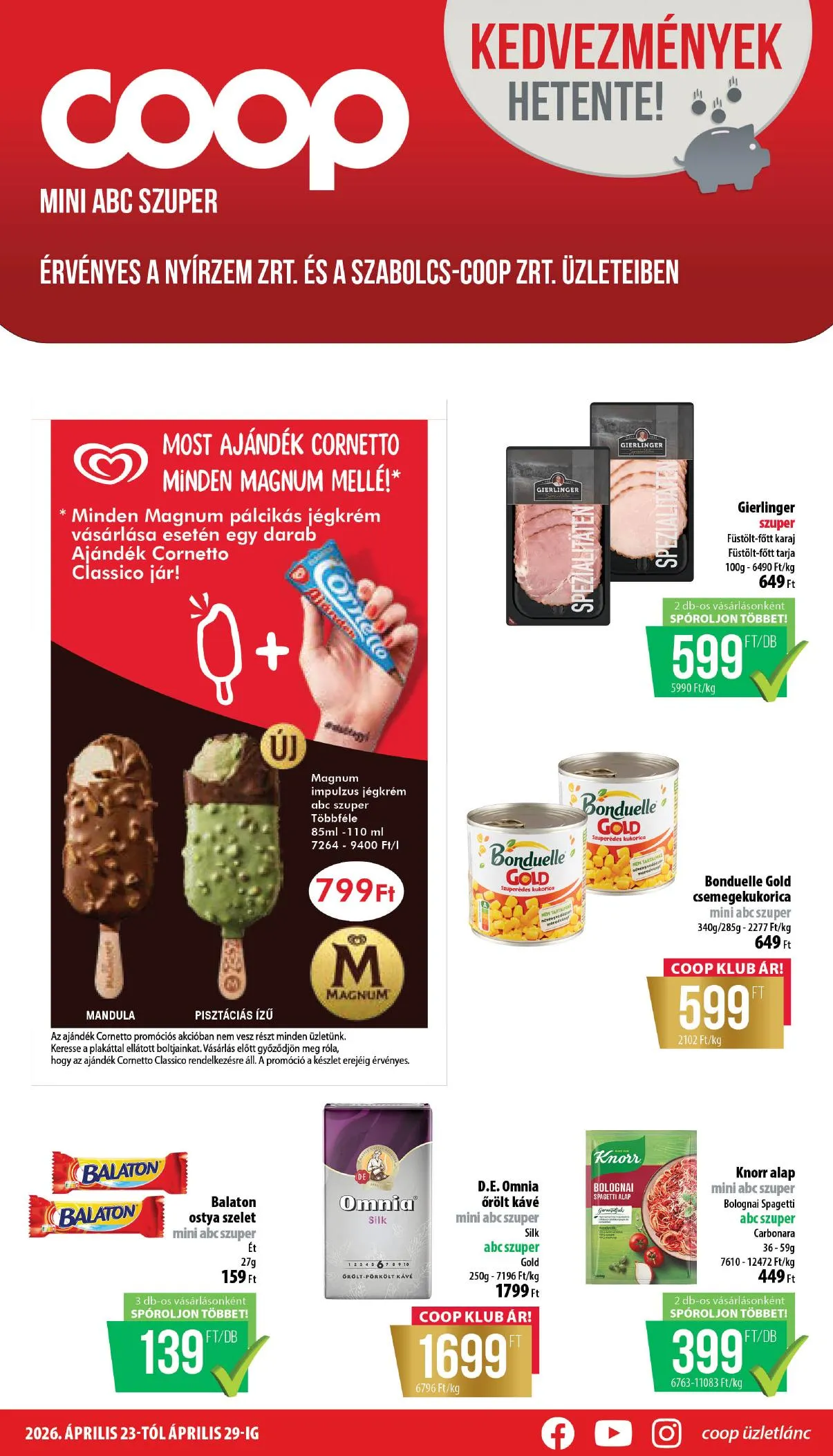 Coop akciós újság Nyírzem 04.23–04.29