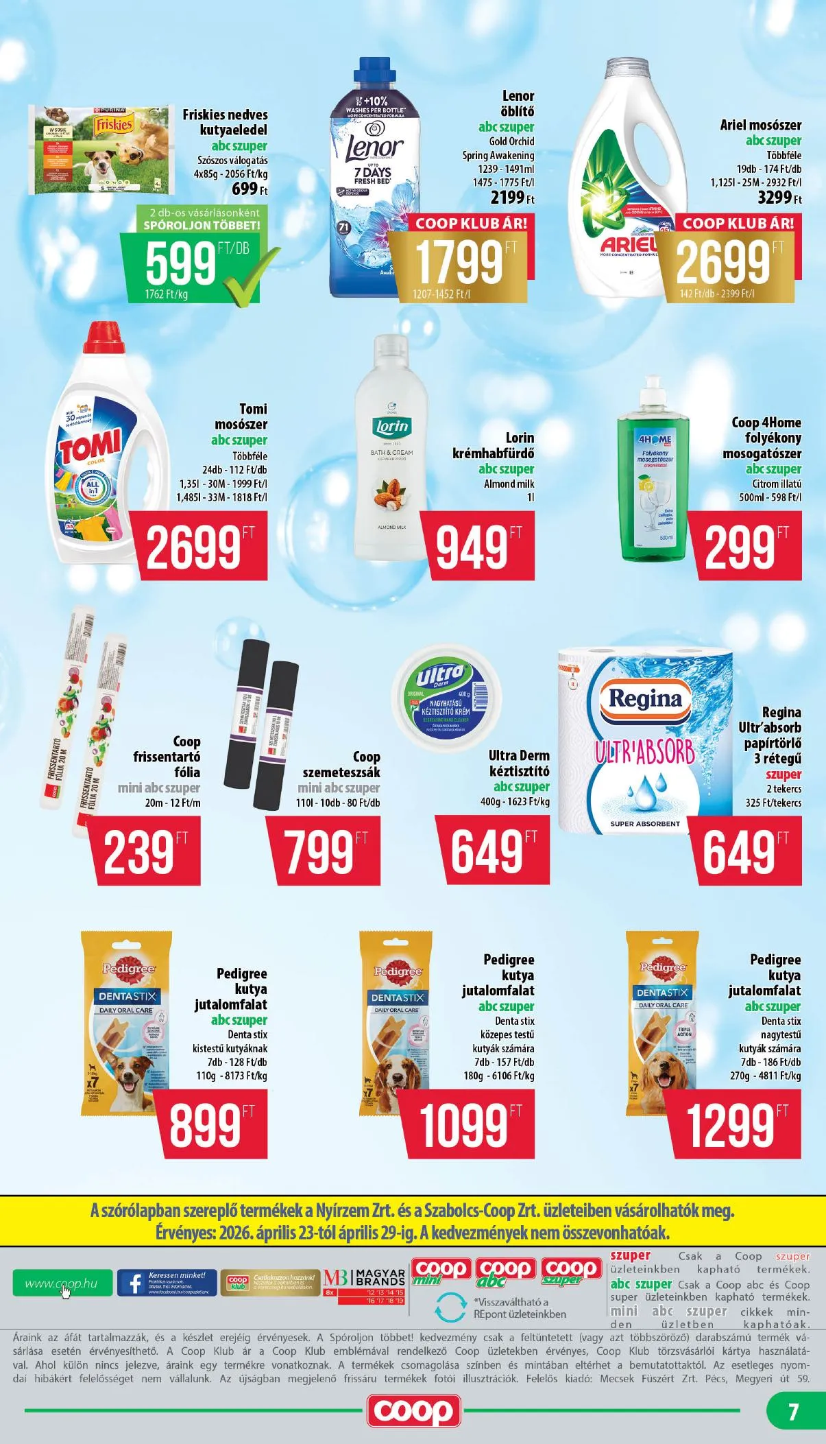 Coop akciós újság Nyírzem 04.23–04.29 – 7. oldal