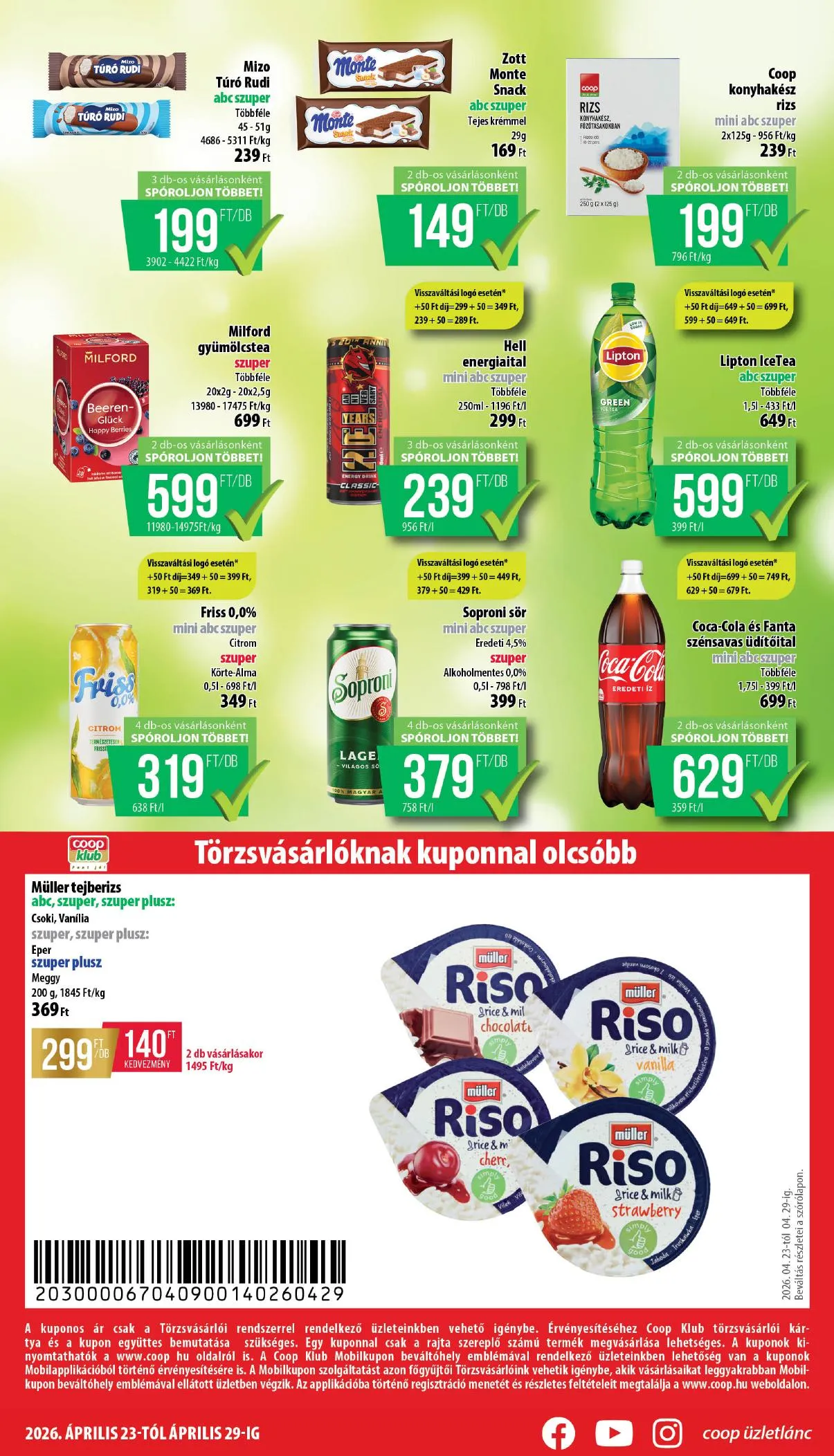 Coop akciós újság Nyírzem 04.23–04.29 – 8. oldal