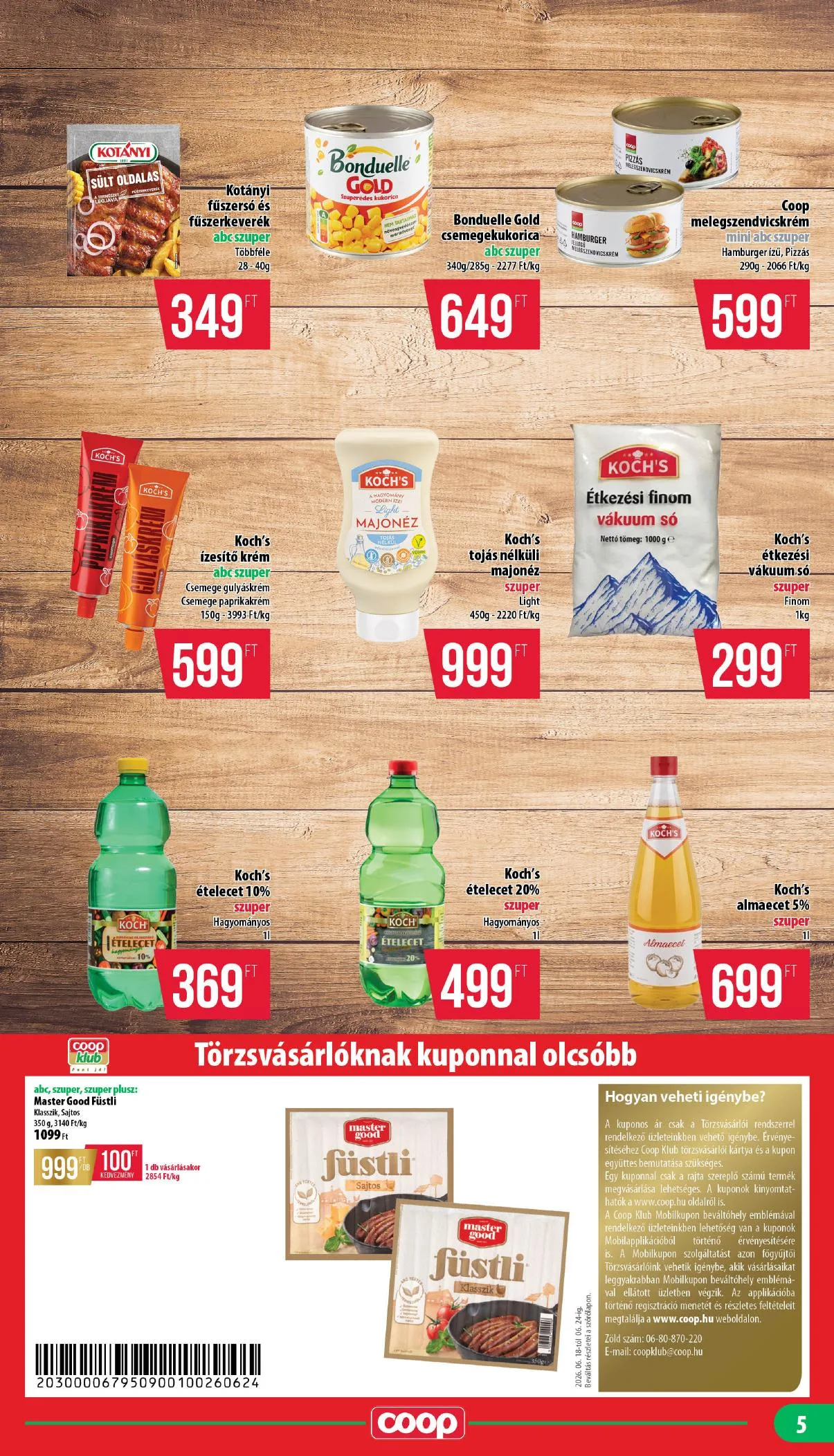 Coop akciós újság Nyírzem 06.18–06.24 – 5. oldal