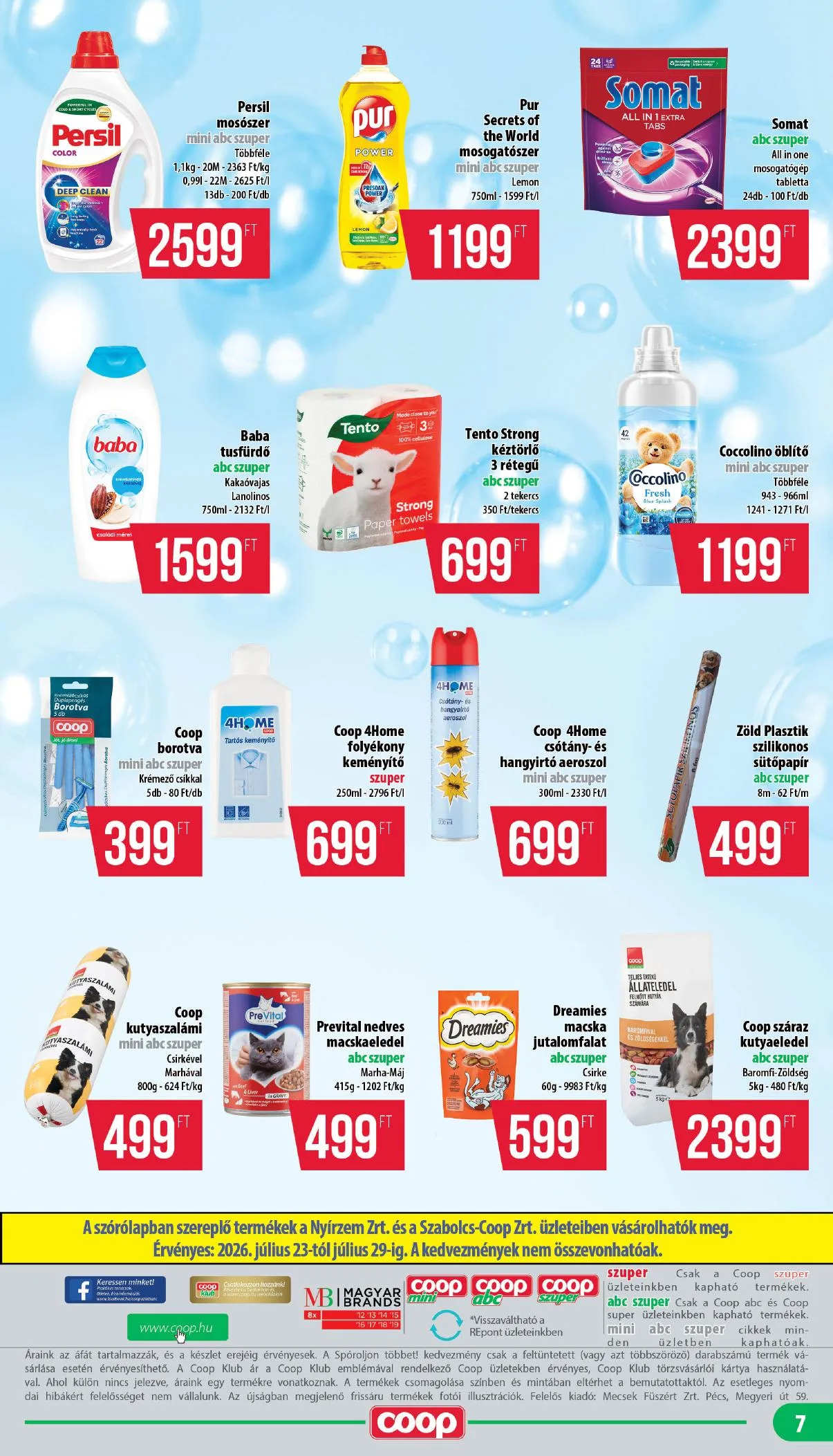 Coop akciós újság Nyírzem 07.23–07.29 – 7. oldal