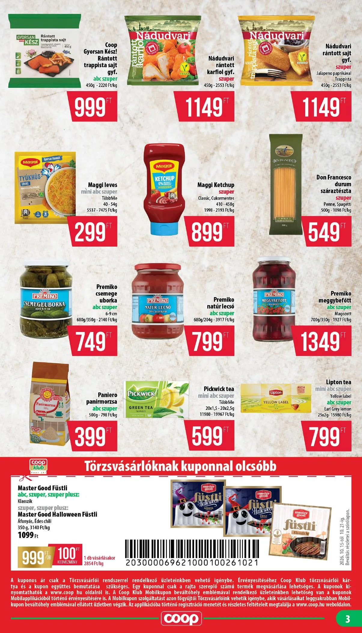 Coop akciós újság Nyírzem 10.15–10.21 – 3. oldal
