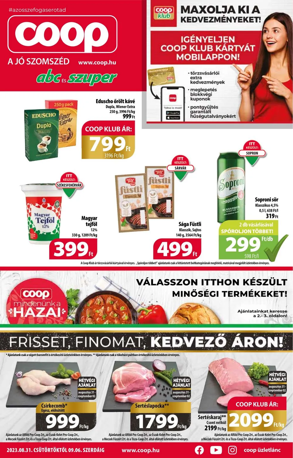 Coop akciós újság Orszagos 08.31–09.06