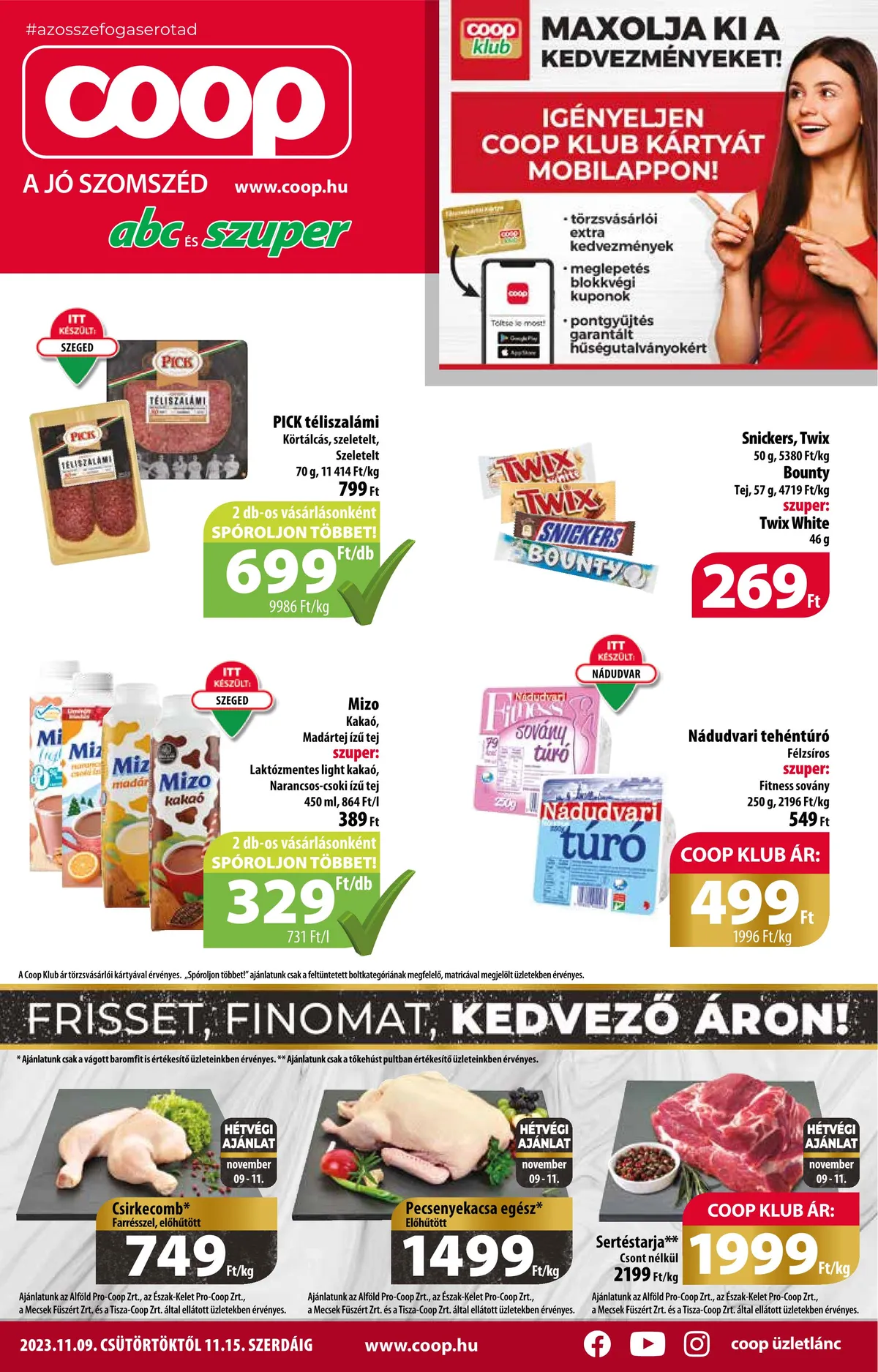 Coop akciós újság Orszagos 11.09–11.15