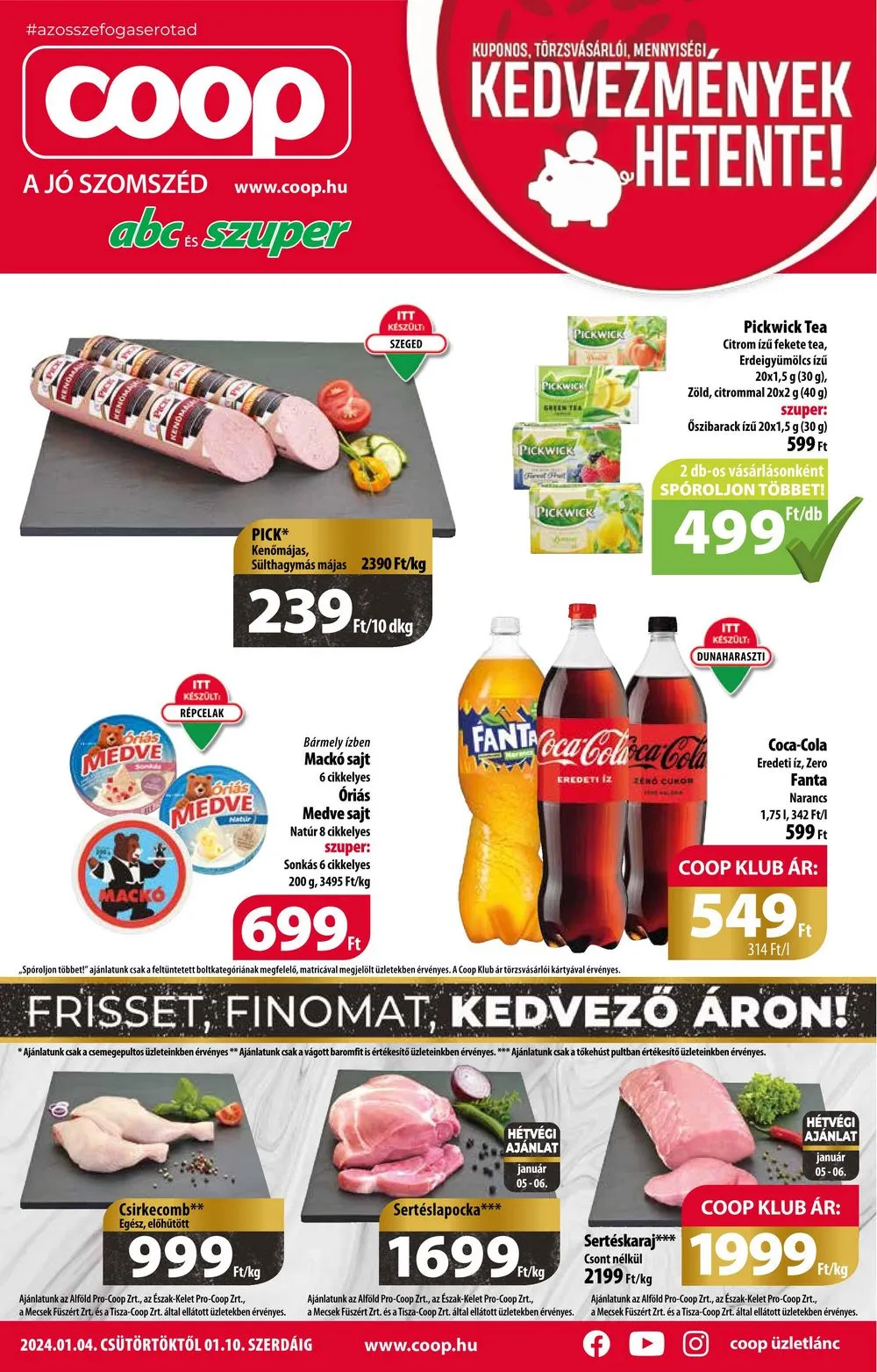 Coop akciós újság Orszagos 01.04–01.10