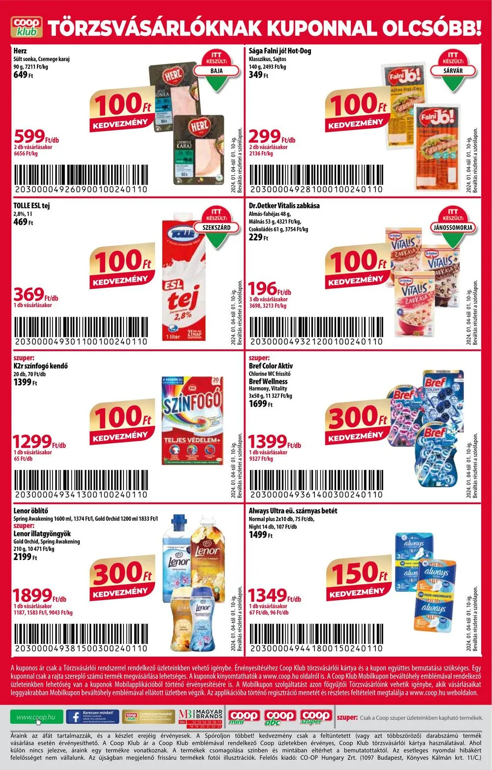 Coop akciós újság Orszagos 01.04–01.10 – 8. oldal