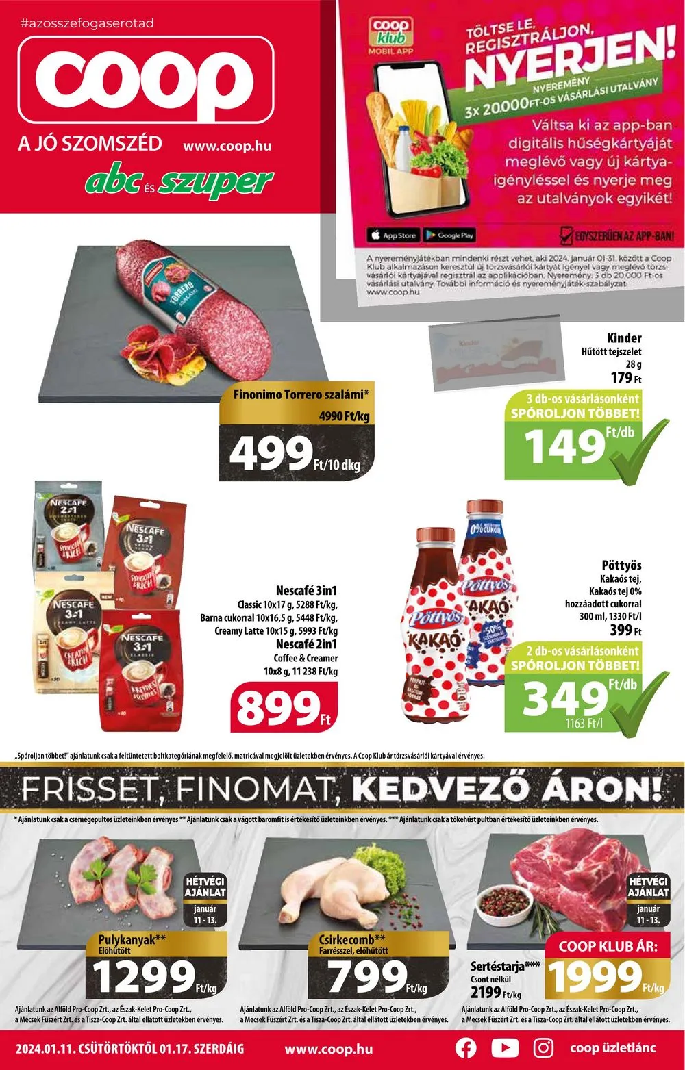 Coop akciós újság Orszagos 01.11–01.17
