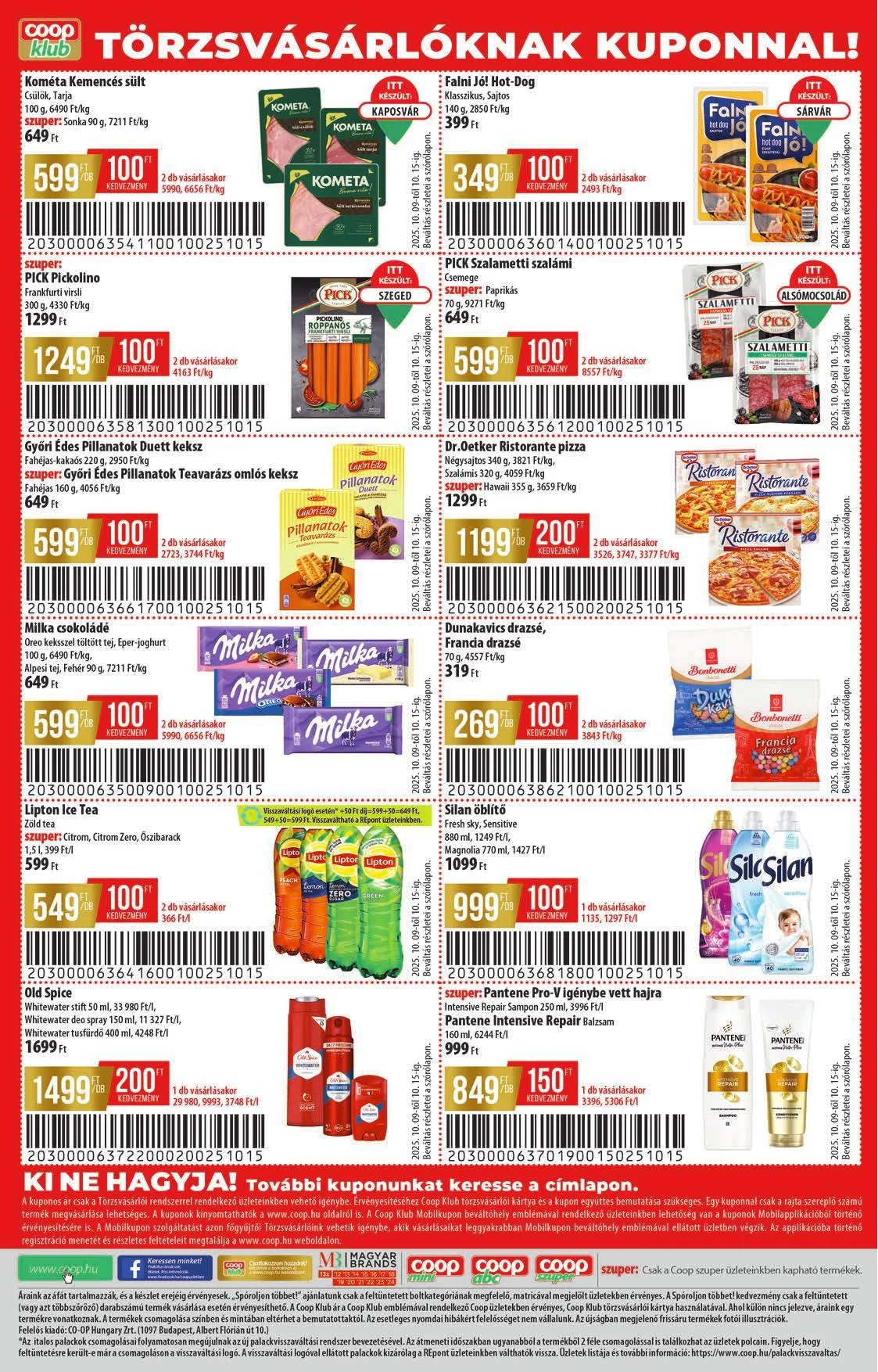 Coop akciós újság Orszagos 10.09–10.15 – 8. oldal