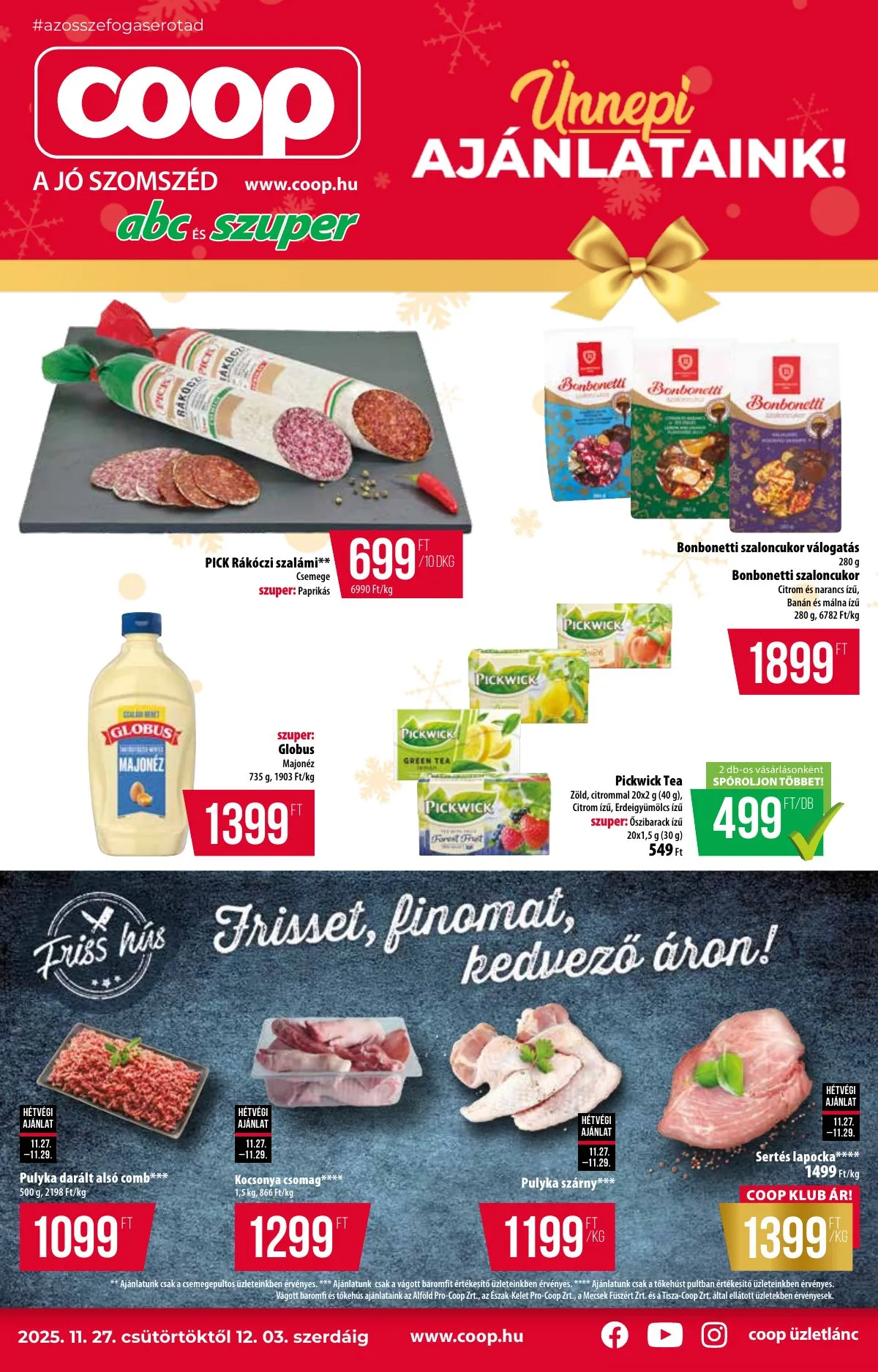 Coop akciós újság Orszagos 11.27–12.03