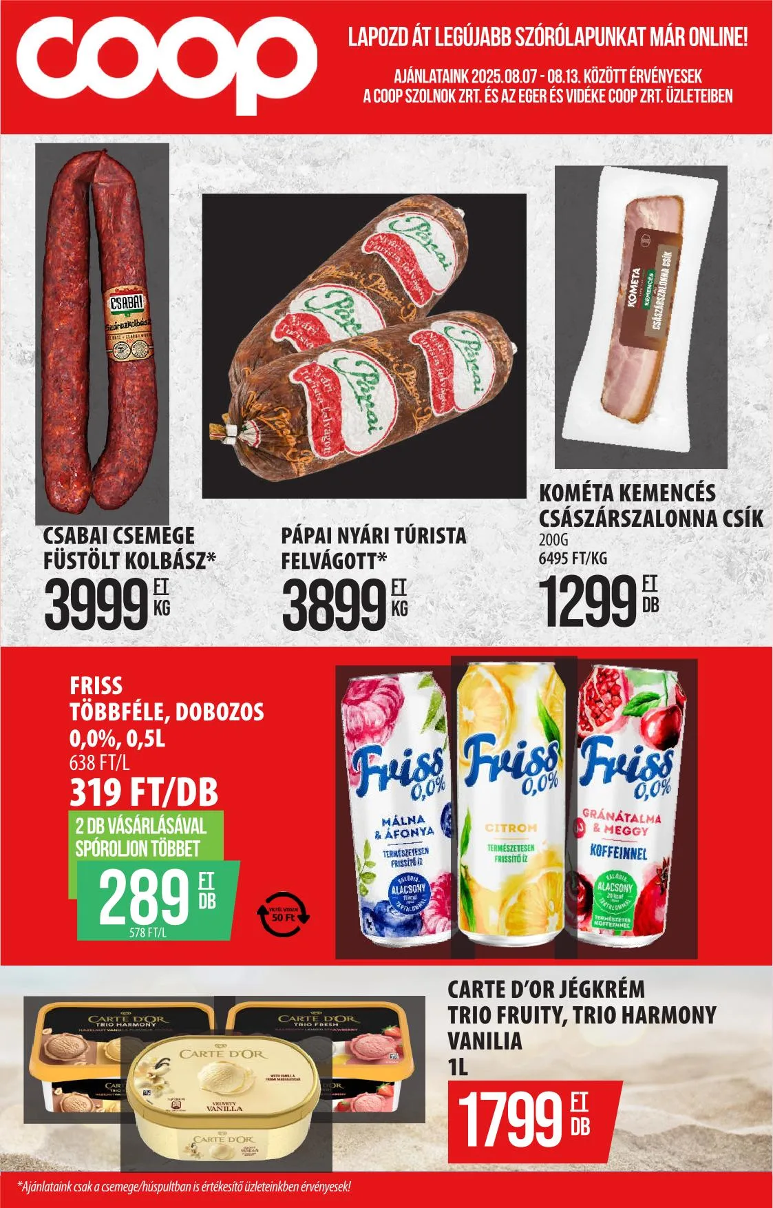 Coop akciós újság Szolnok 08.07–08.13