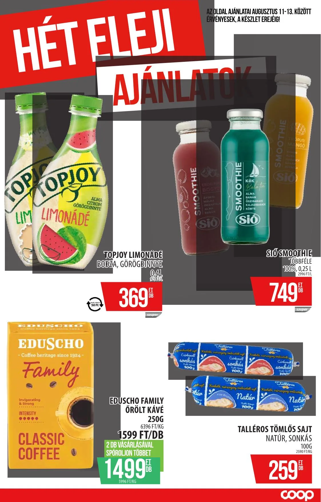 Coop akciós újság Szolnok 08.07–08.13 – 11. oldal