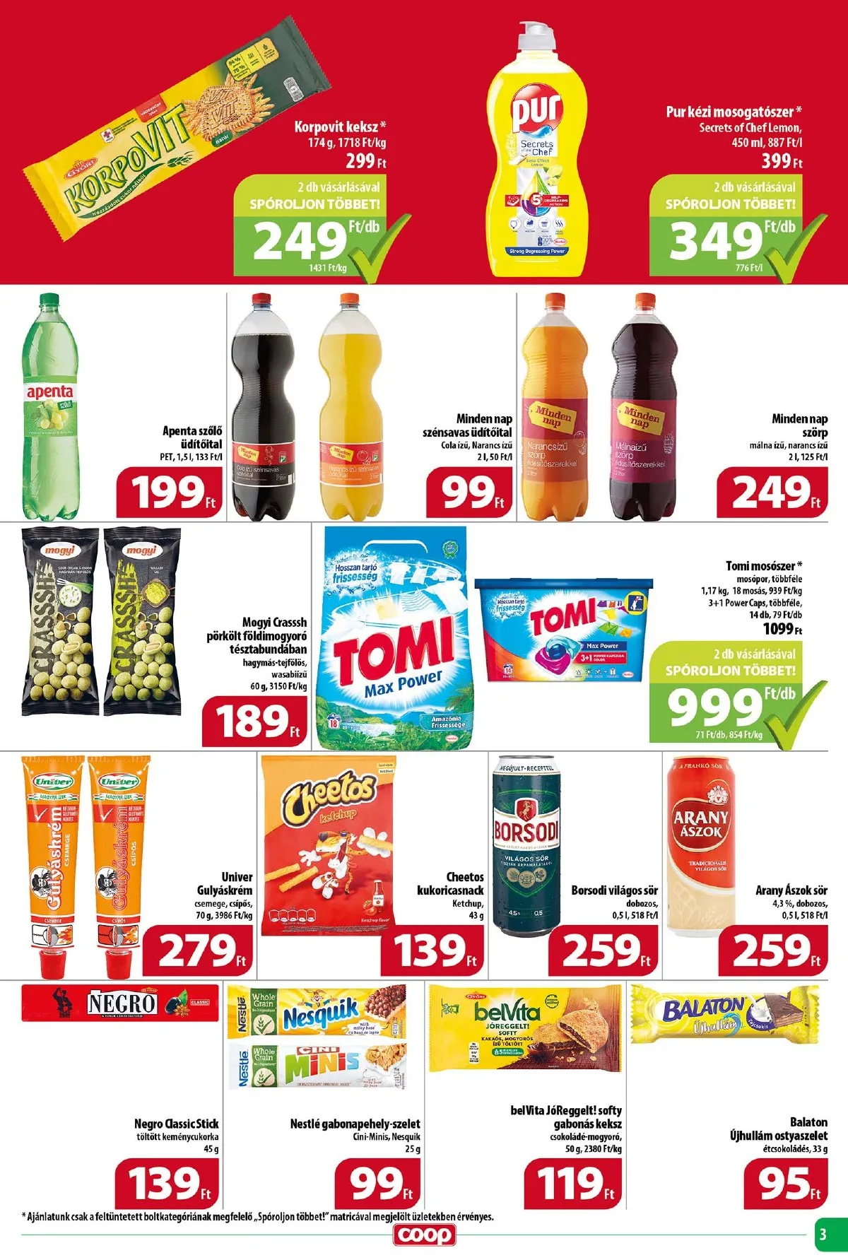 Coop akciós újság Tisza mini 04.20–04.26 – 3. oldal
