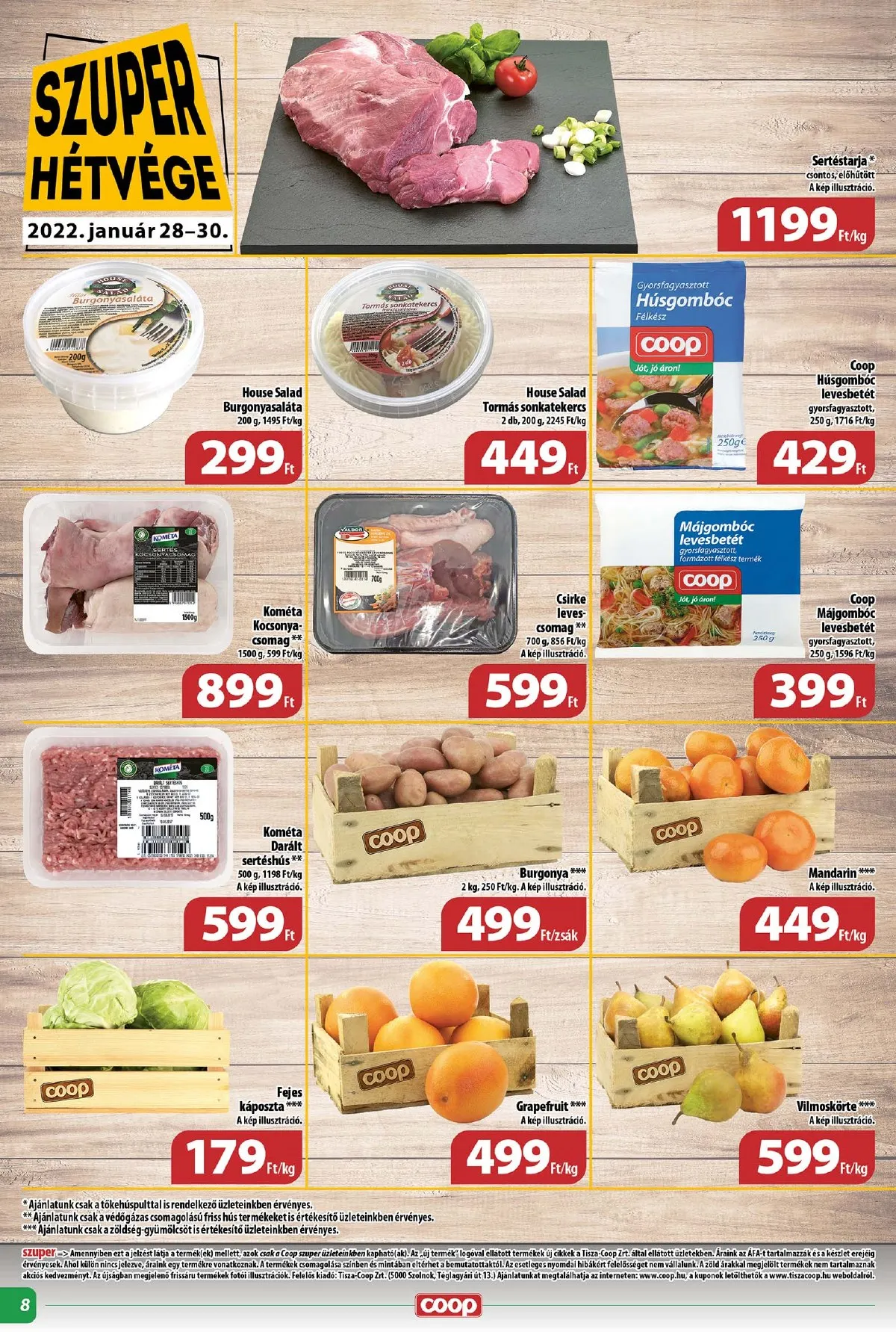 Coop akciós újság Tisza 01.26–02.01 – 8. oldal