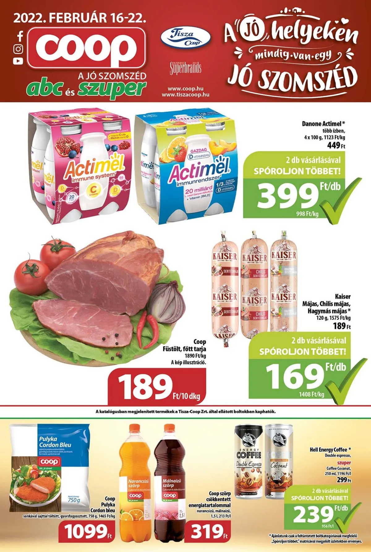 Coop akciós újság Tisza 02.16–02.22
