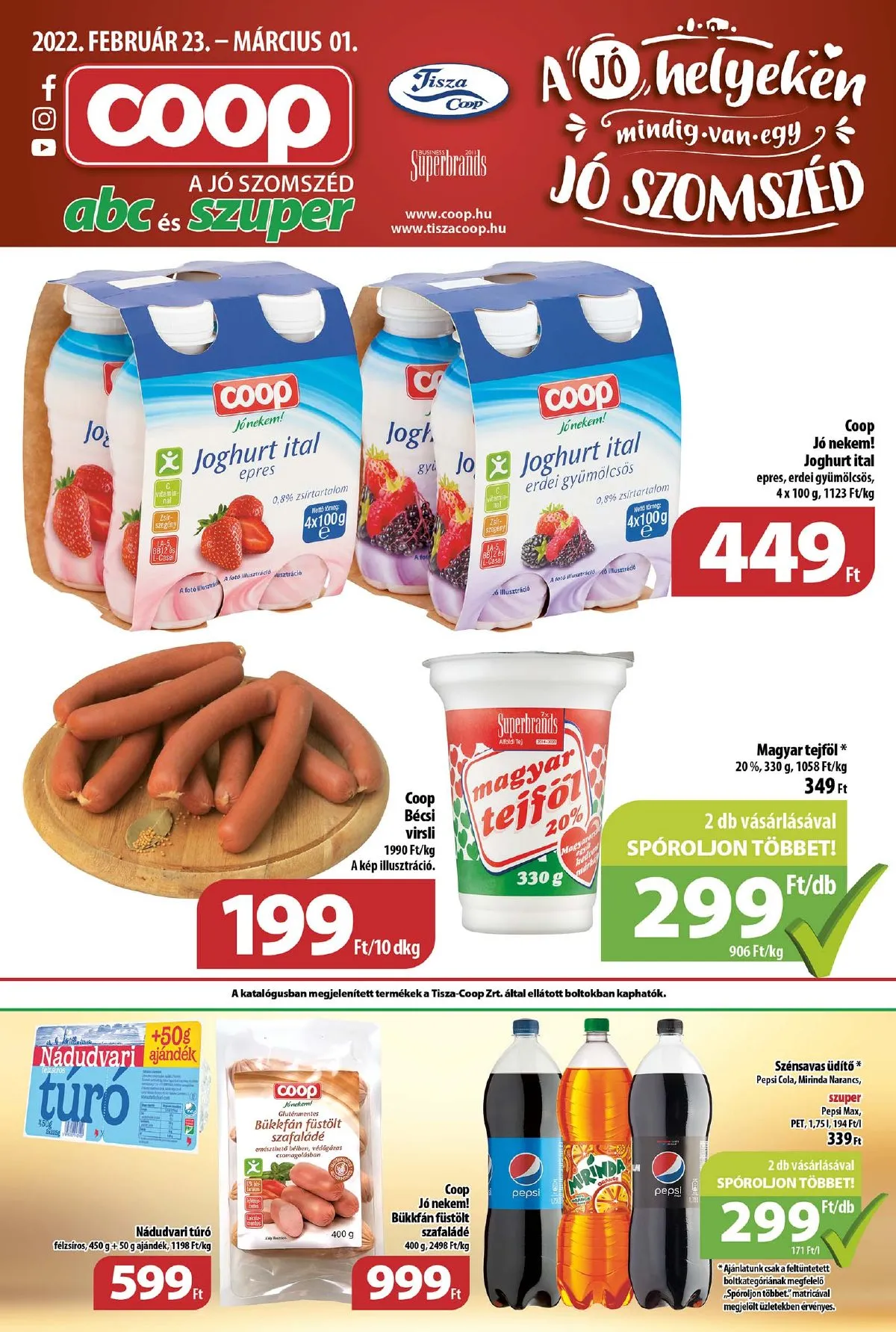 Coop akciós újság Tisza 02.23–03.01