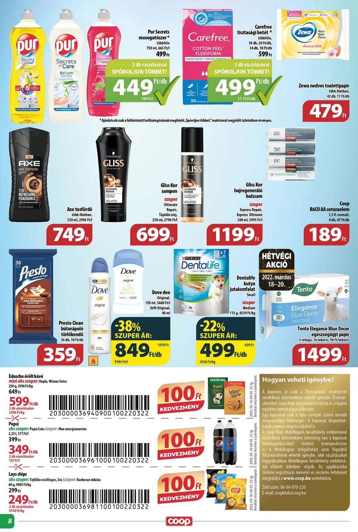Coop akciós újság Tisza 03.16–03.22 – 8. oldal