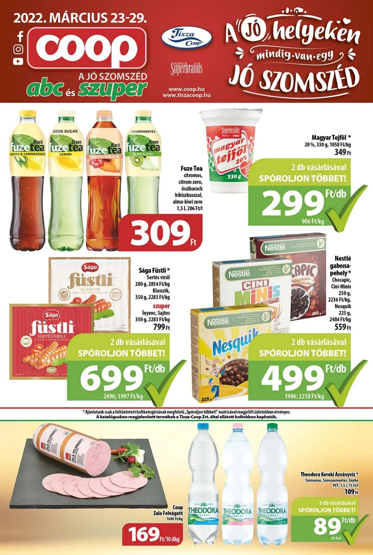 Coop akciós újság Tisza 03.23–03.29