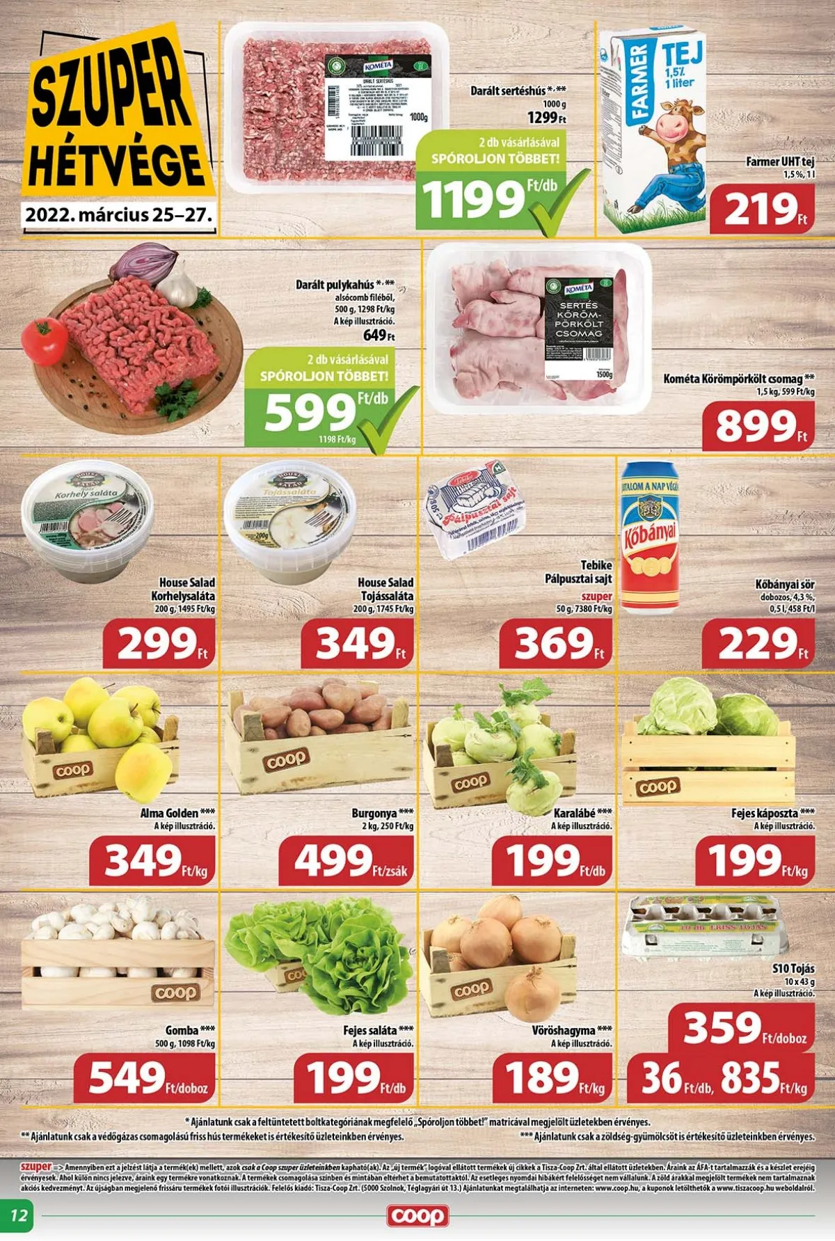 Coop akciós újság Tisza 03.23–03.29 – 12. oldal