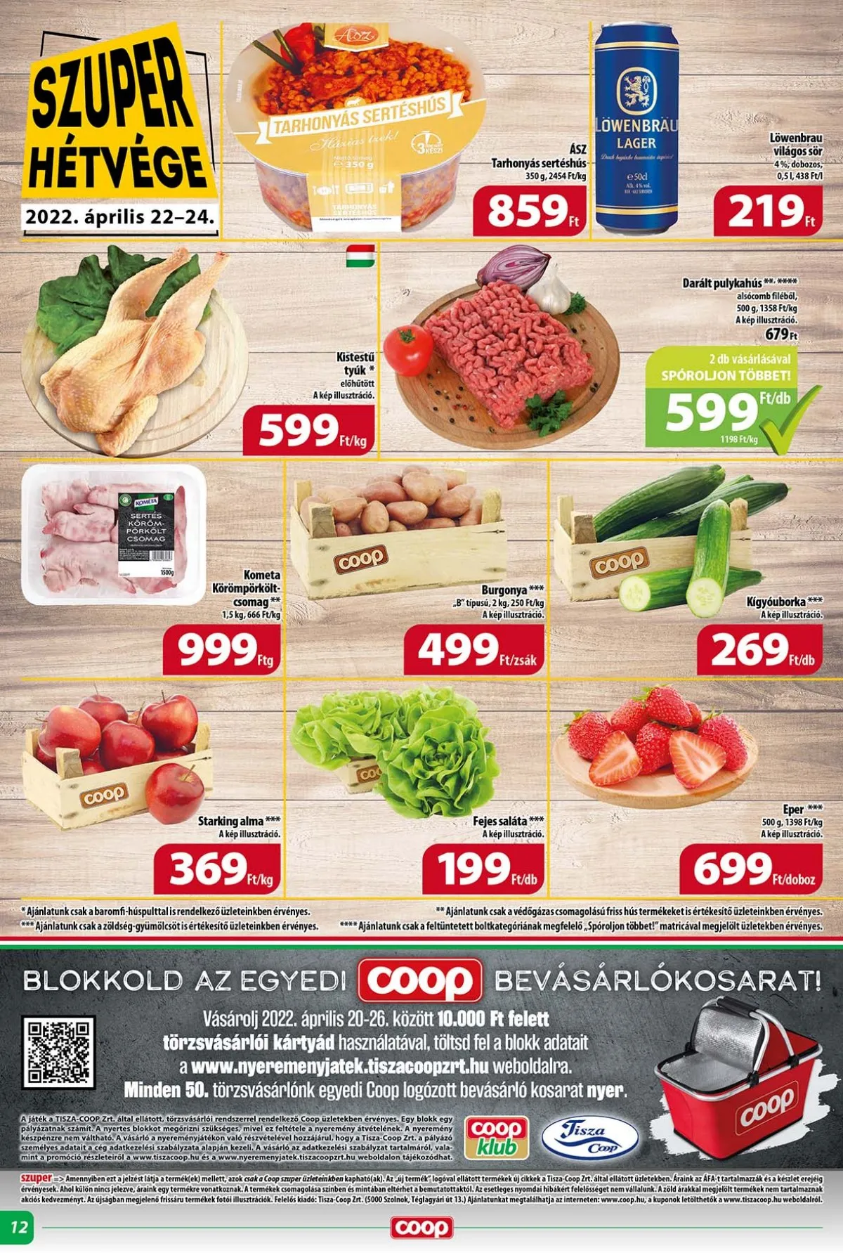 Coop akciós újság Tisza 04.20–04.26 – 12. oldal