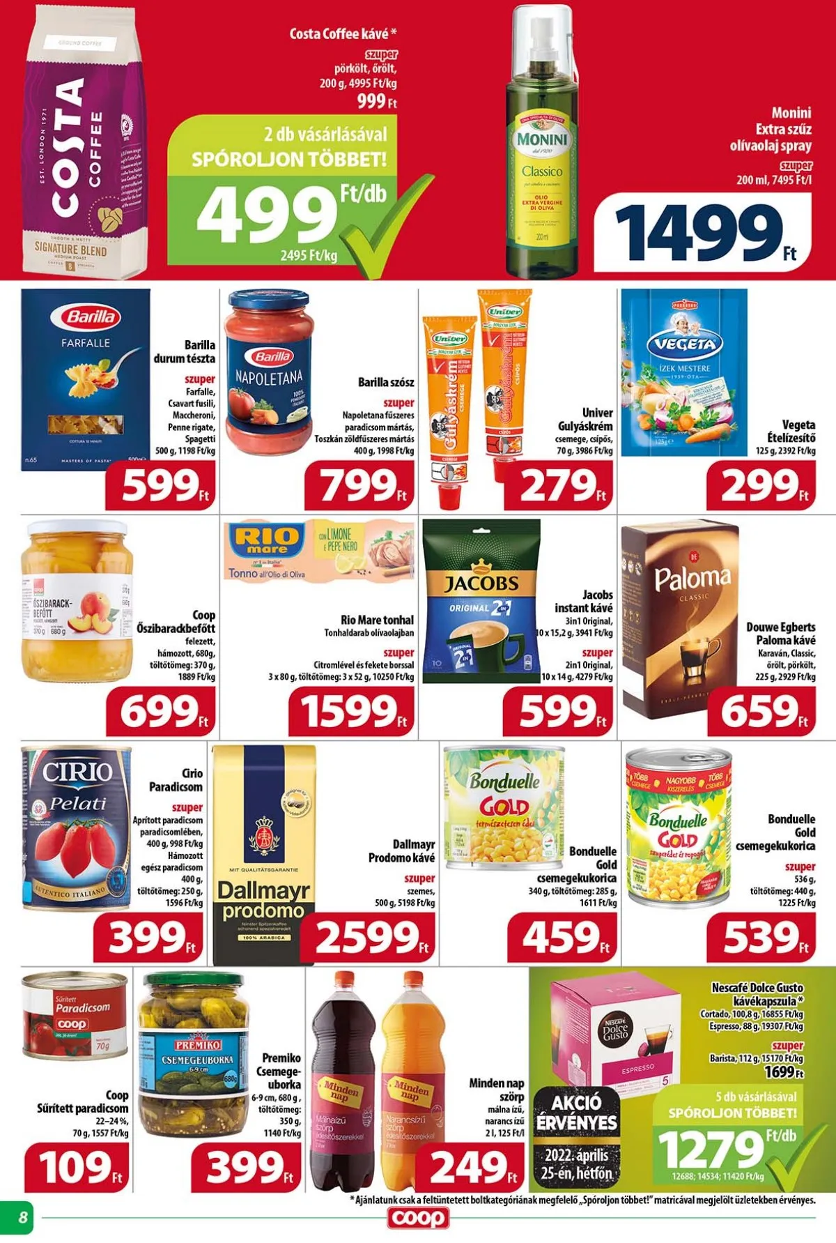Coop akciós újság Tisza 04.20–04.26 – 8. oldal