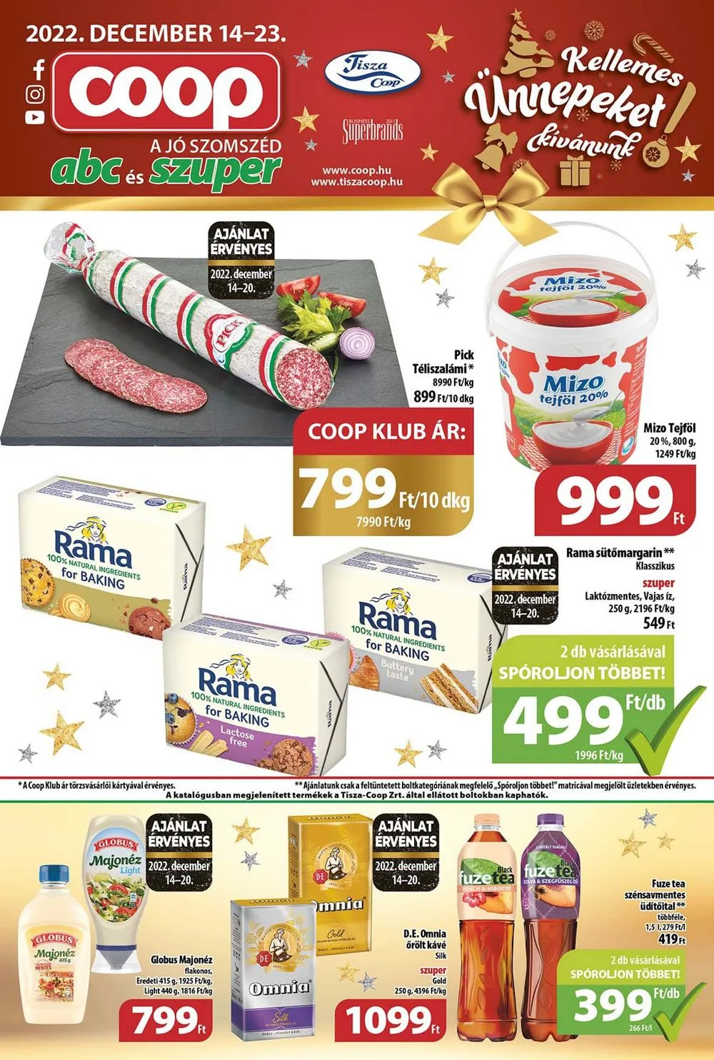 Coop akciós újság Tisza 12.14–12.23