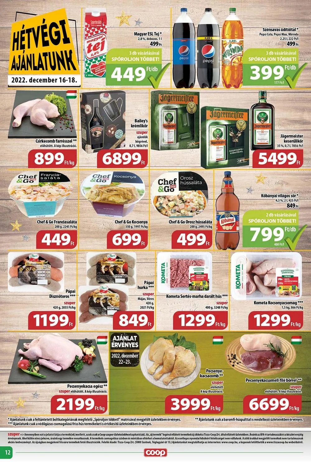 Coop akciós újság Tisza 12.14–12.23 – 12. oldal