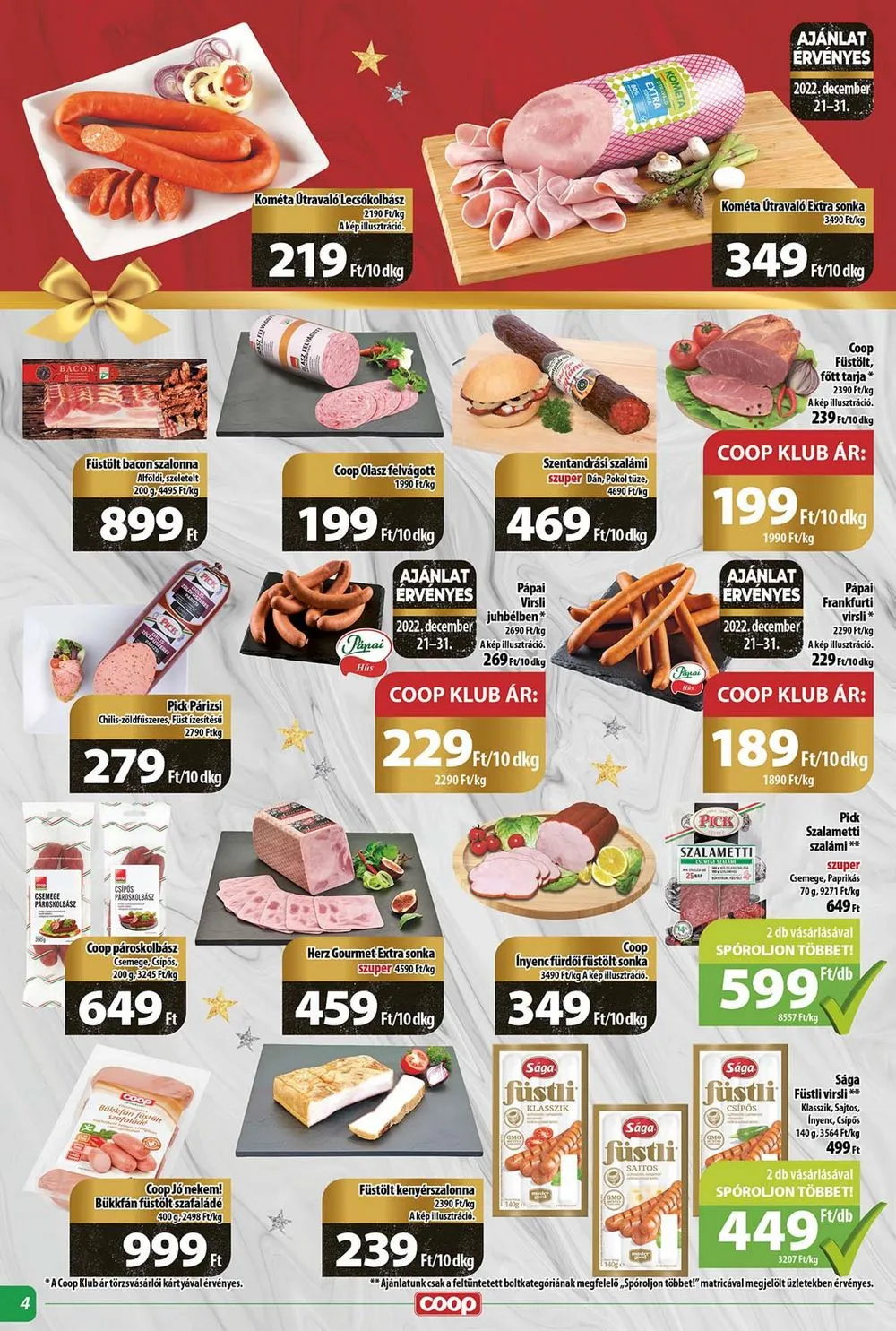 Coop akciós újság Tisza 12.14–12.23 – 4. oldal