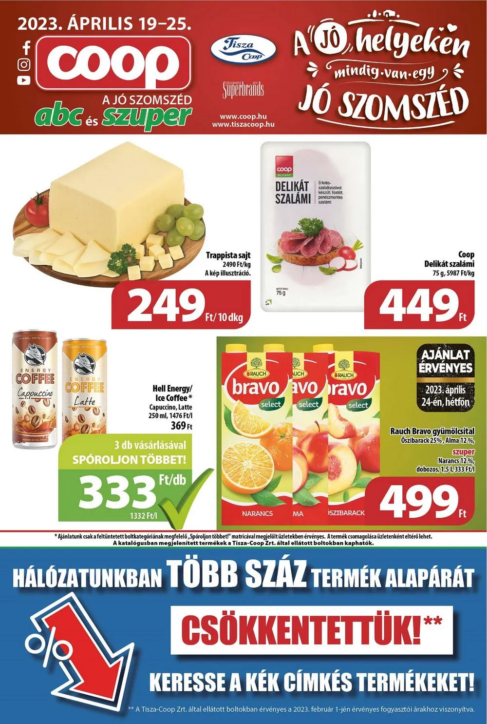Coop akciós újság Tisza 04.19–04.25