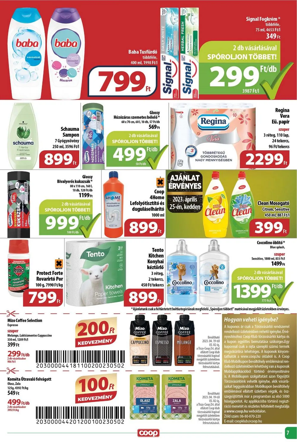 Coop akciós újság Tisza 04.19–04.25 – 7. oldal