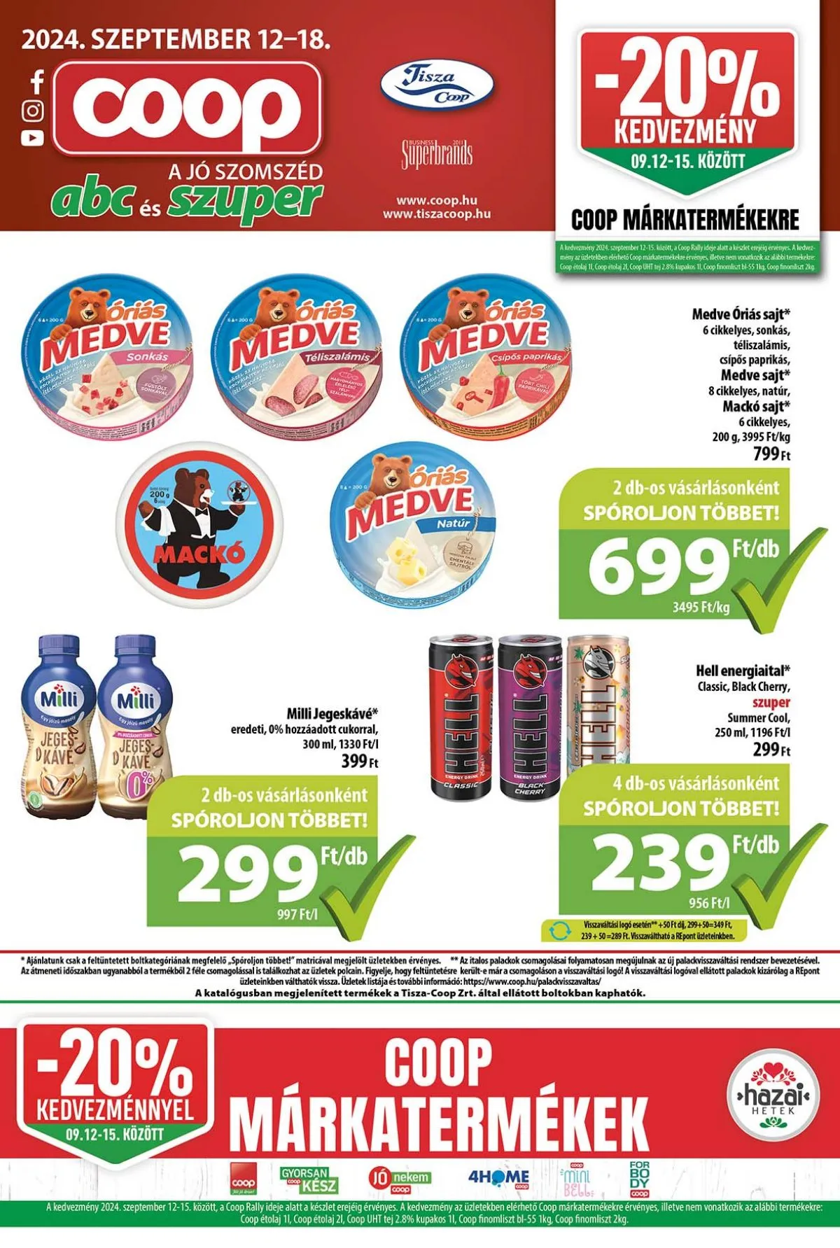 Coop akciós újság Tisza 09.12–09.18