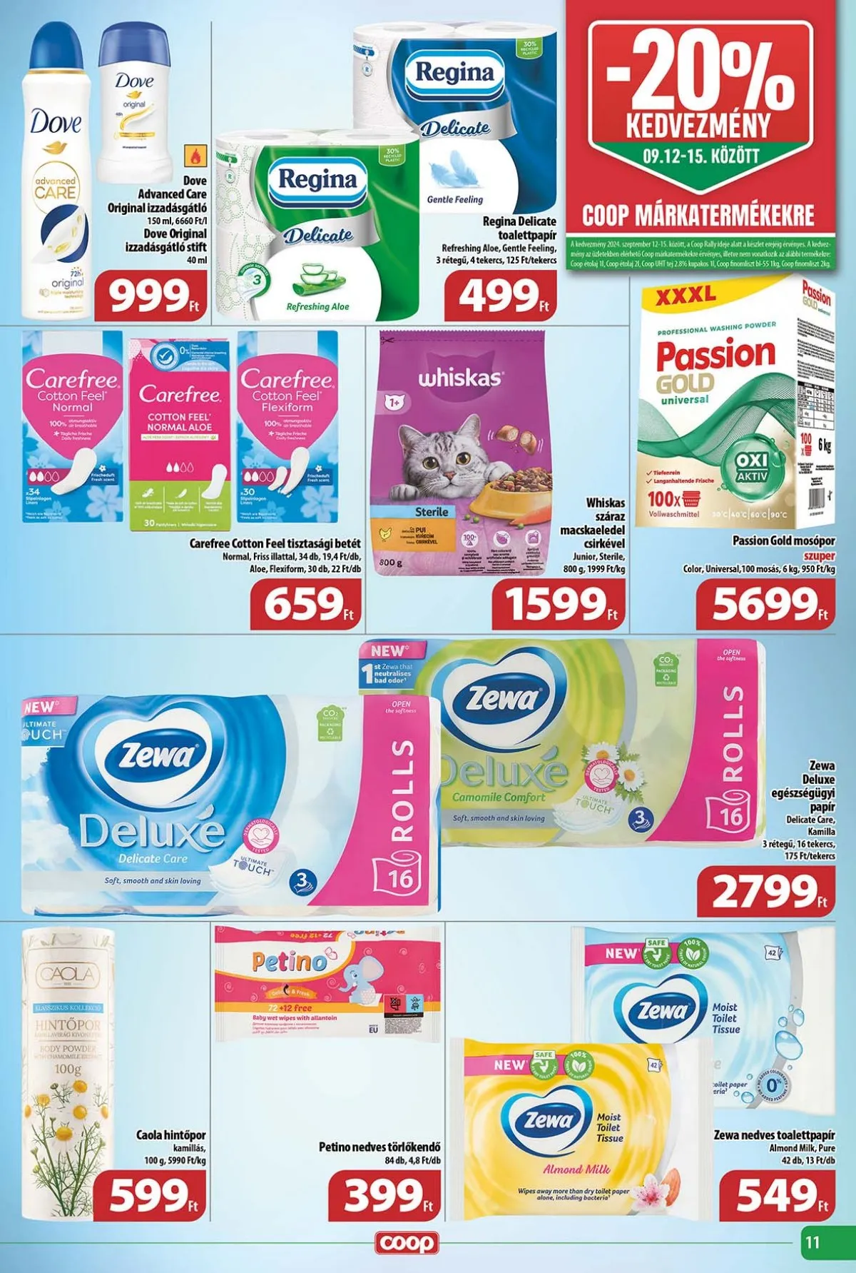 Coop akciós újság Tisza 09.12–09.18 – 11. oldal