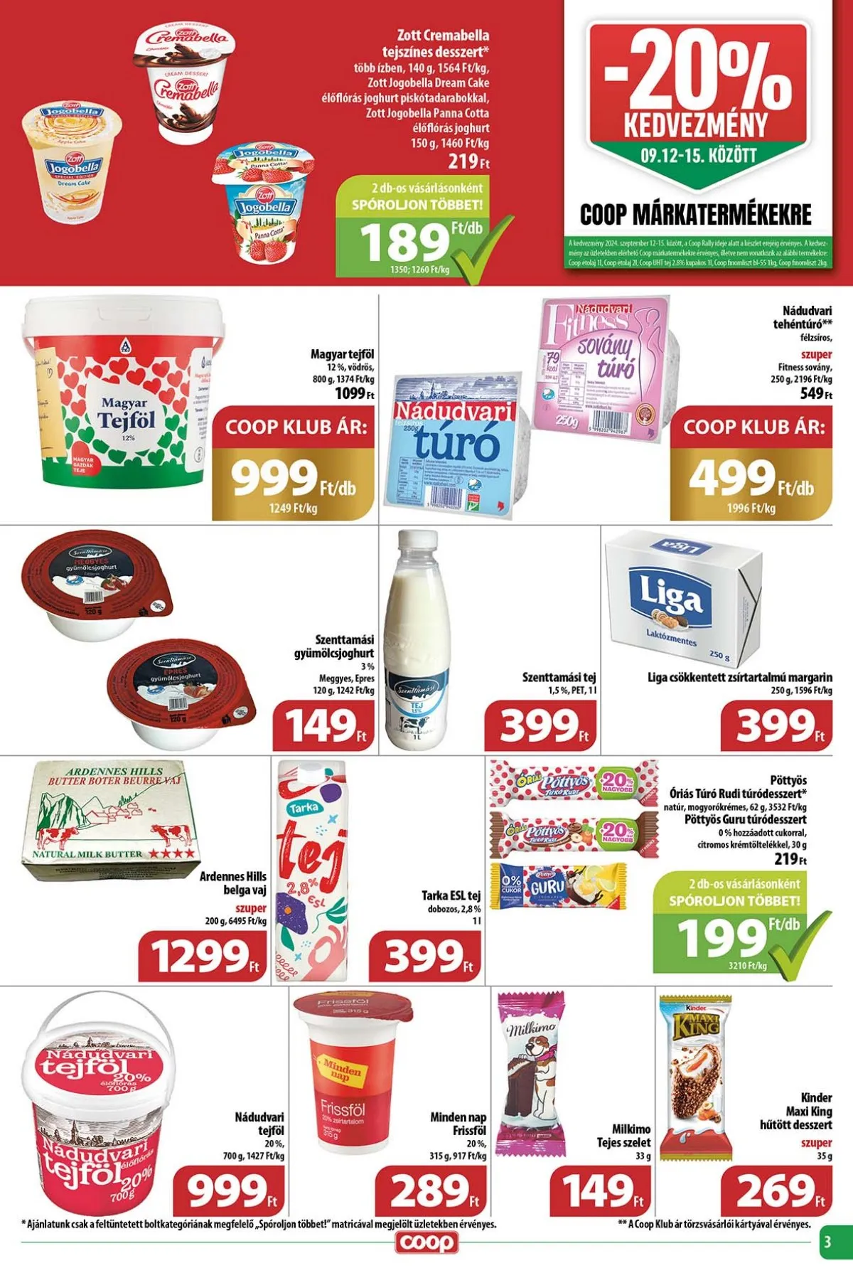 Coop akciós újság Tisza 09.12–09.18 – 3. oldal