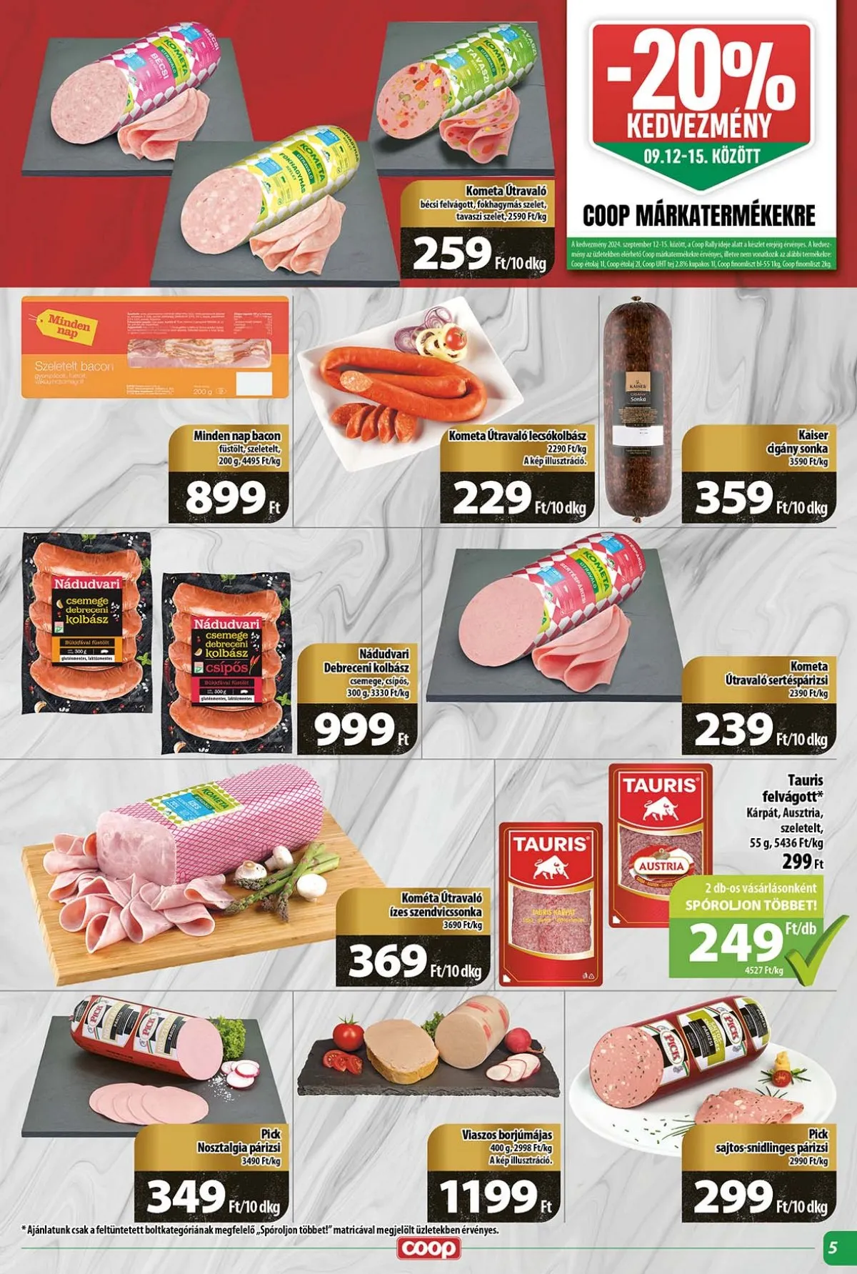 Coop akciós újság Tisza 09.12–09.18 – 5. oldal